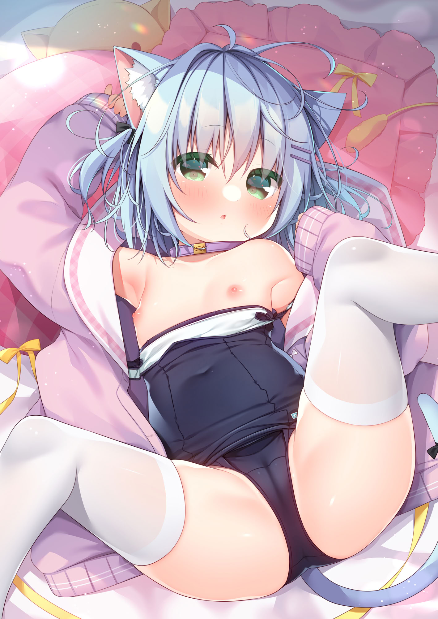 [日本漫画] [うなぎやさん (花宮なつか)] きまぐれにゃんにゃんお｜任性喵喵吖 单本,萝莉,单女,泳装,丝袜#[15P]-2