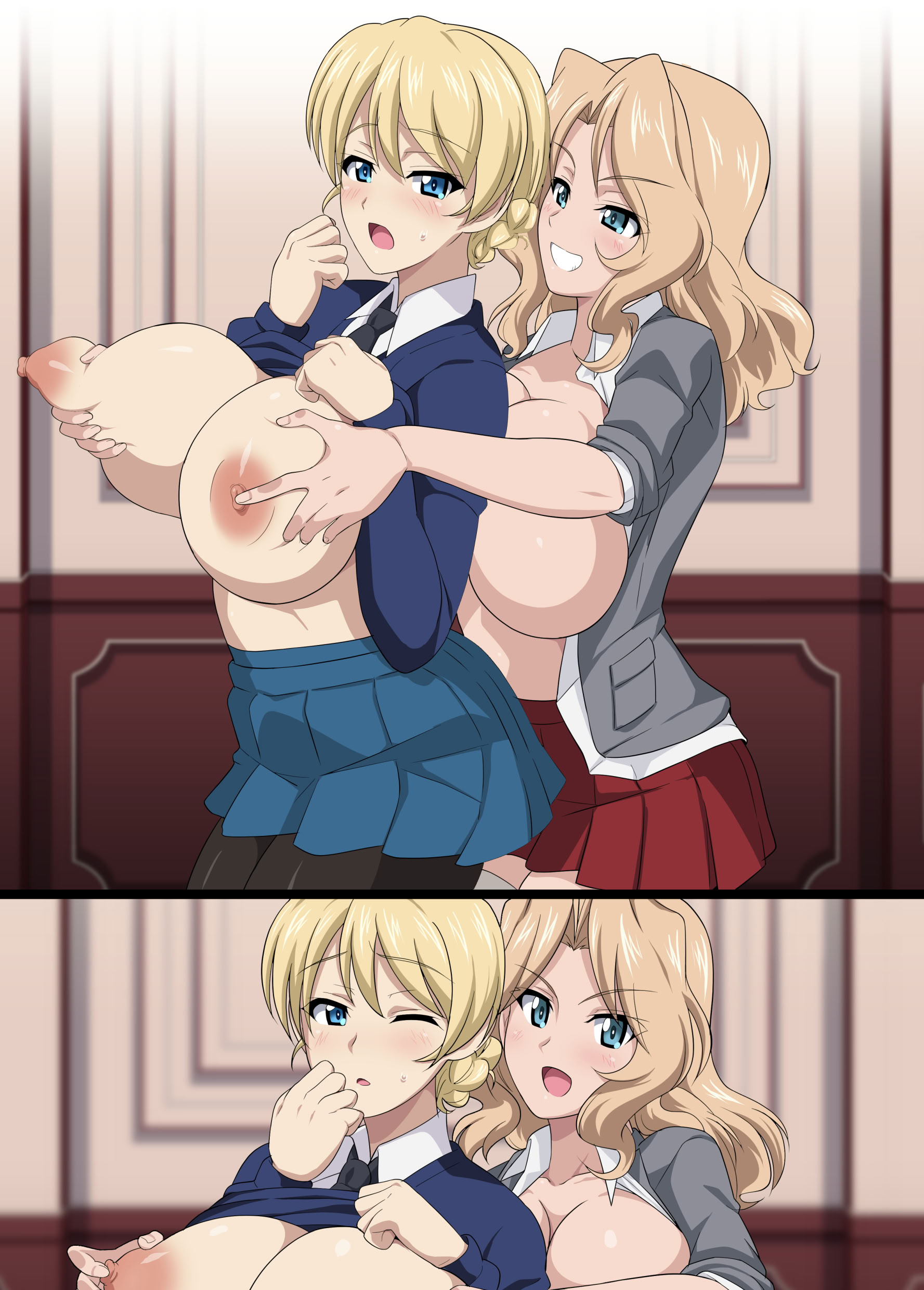 [日本漫画] [肉々餡蜜亭 (yasuo)] 乳柔包囲網 (ガールズ&パンツァー) [中国翻訳] 单本,女仆,巨乳大奶,女学生制服,3P,后宫,兔女郎,内射中出,泳装,怀孕,丝袜#[49P]-27