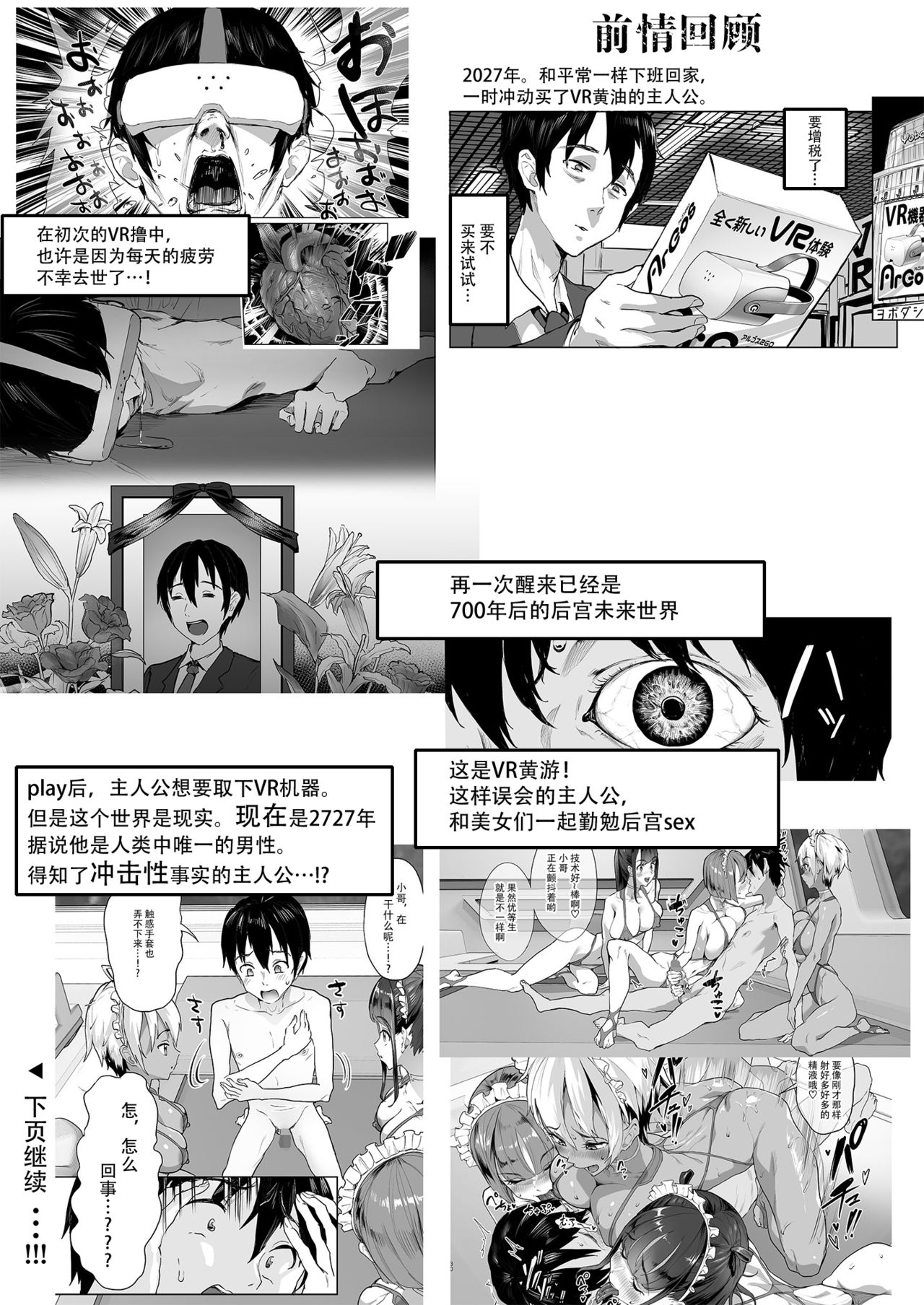 [日本漫画] ハーレムでNEWGAME+!! vol.2 ～VRエロゲでイったら未来はハーレム世界になっていた!?～ 单本,巨乳大奶,调教,黑丝丝袜,肛门#[35P]-3