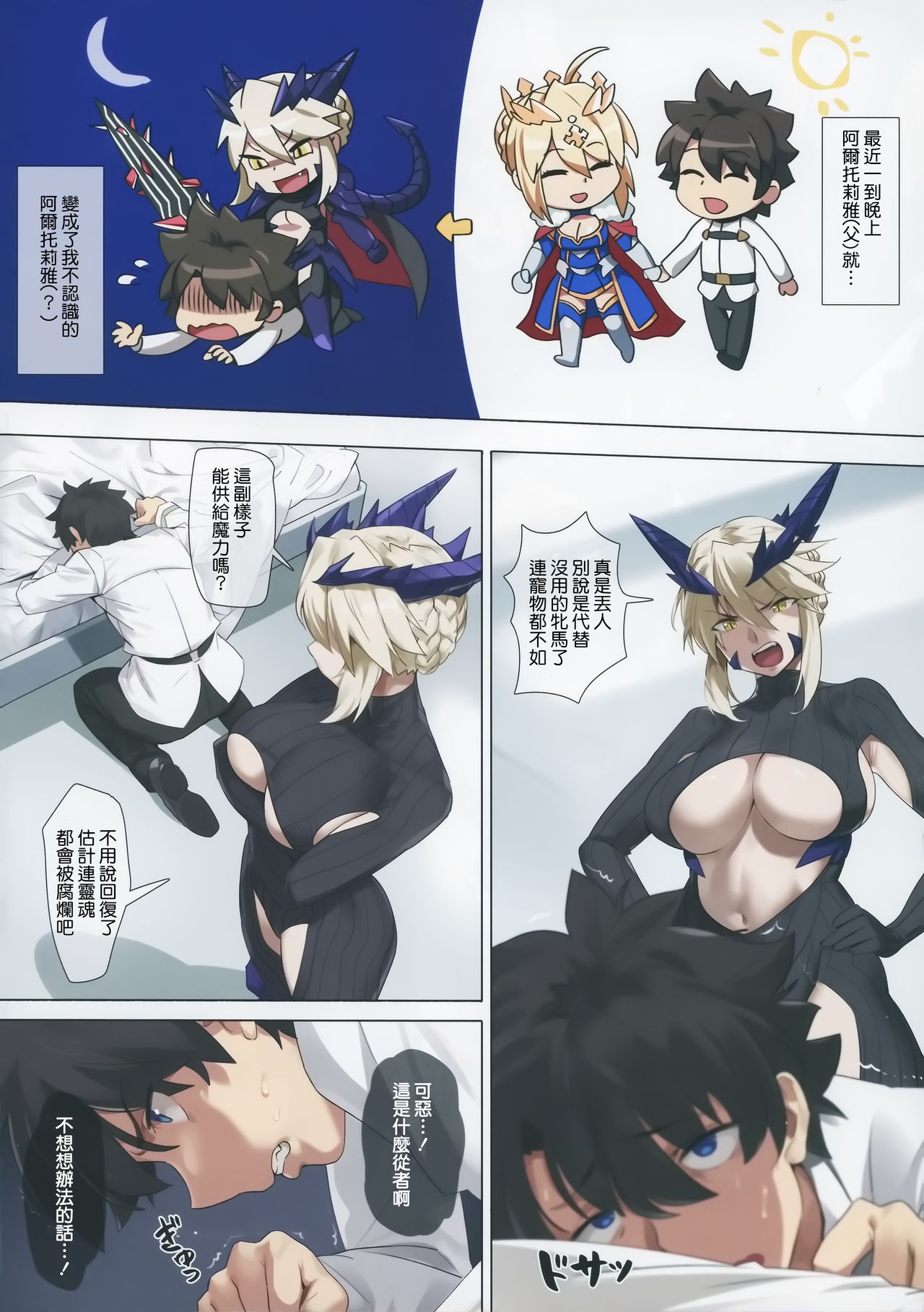 [日本漫画] 夜王 (Fate/Grand Order) 同人,巨乳大奶,高潮潮吹,黑丝丝袜#[24P]-4
