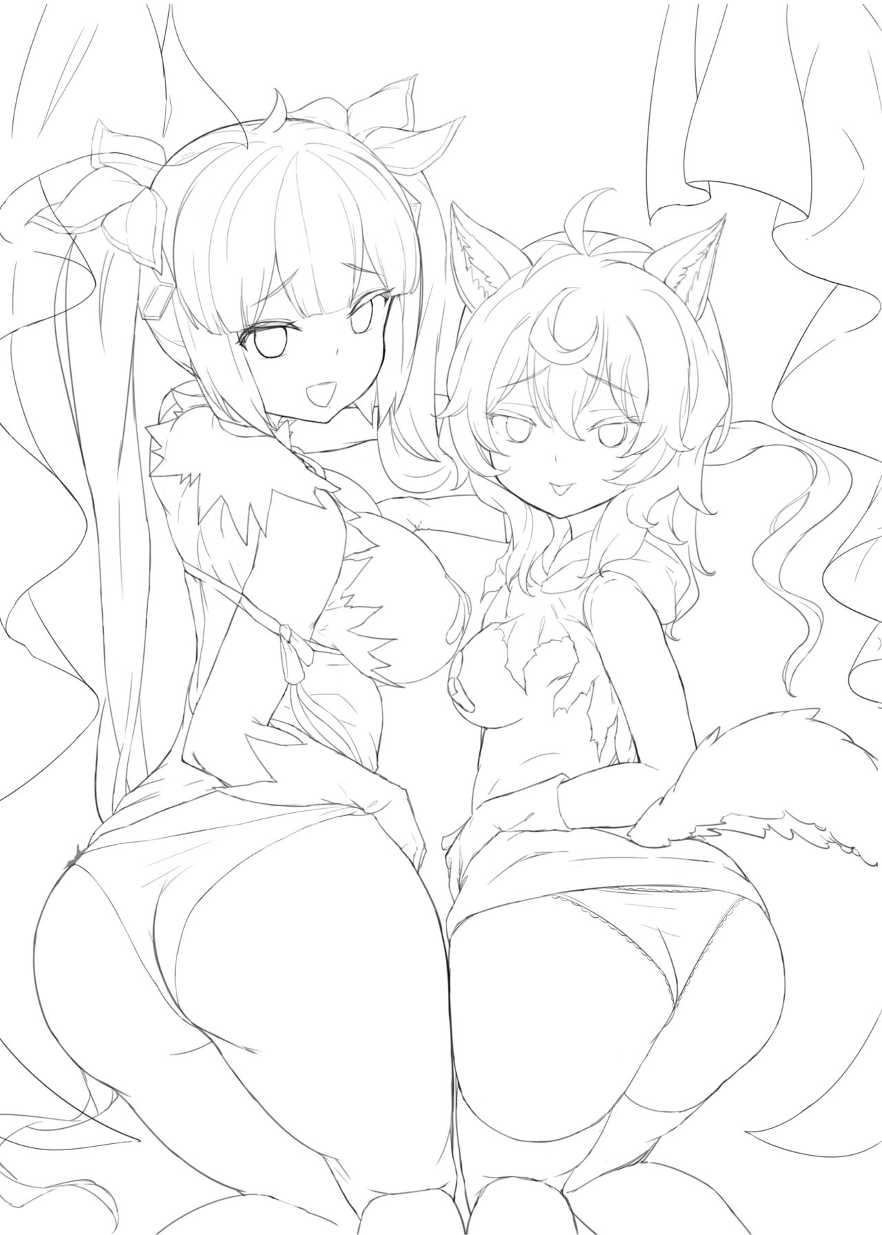 [日本漫画] [AOKIHOSHI (Akaiguppy)] Dungeon no Ana Sono (Dungeon ni Deai o Motomeru no wa Machigatteiru Darou ka) [Chinese]  单本,3P,马尾辫,群P,丝袜#[26P]-2