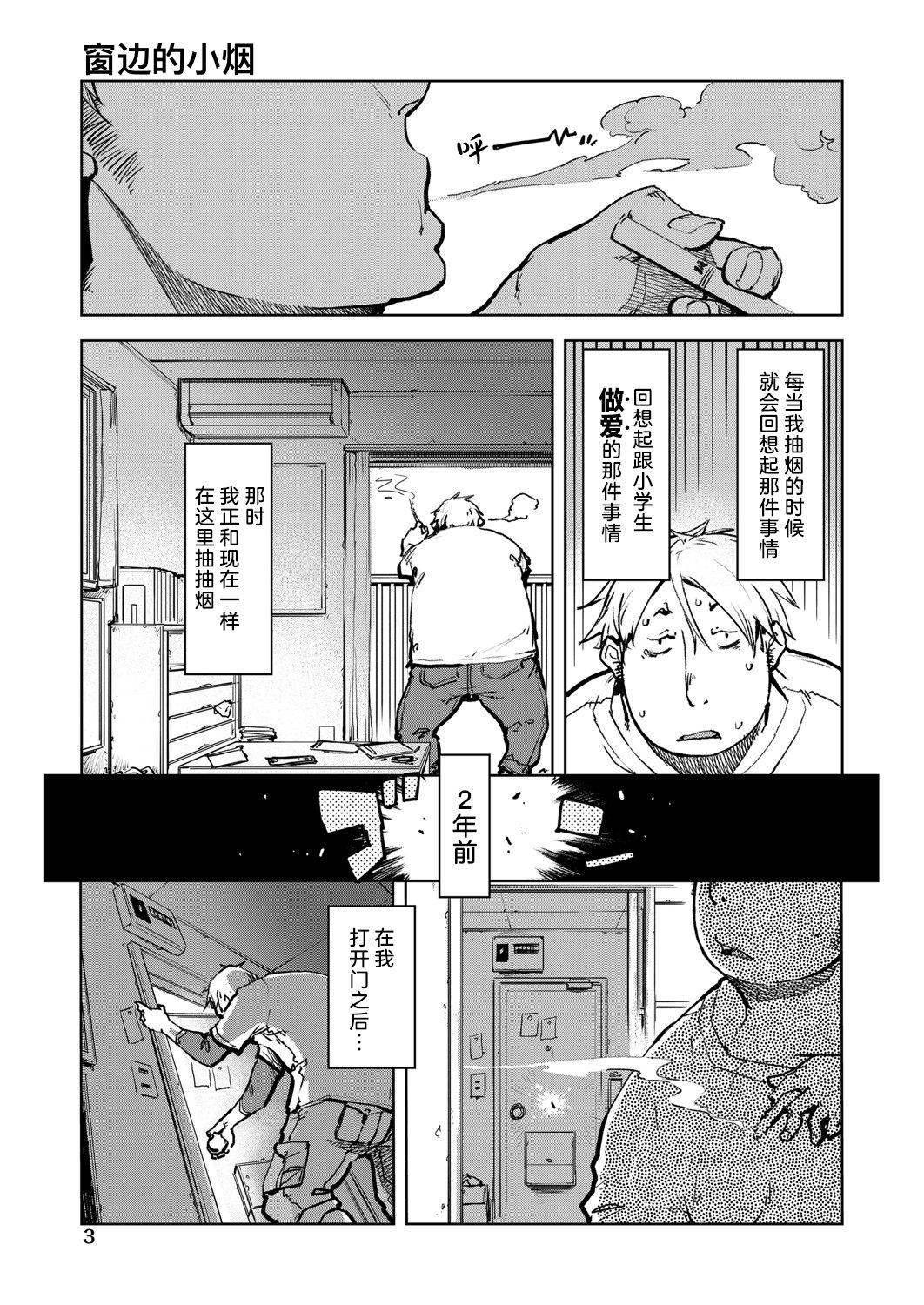 [日本漫画] [Suzuki Kyoutarou] Tabakosan on the window 1  窗边的小烟 第一话 (COMIC AUN 2019-03) [Chinese] [暴碧汉化组] [Digital] 单本,萝莉#[23P]-2