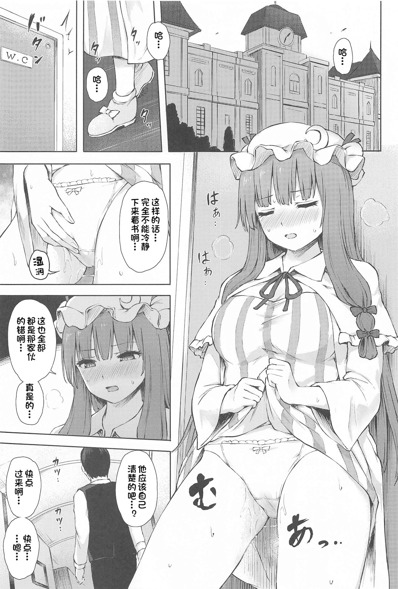[日本漫画] (Shuuki Reitaisai 8) [Tekomenchi (Techi)] Patchouli Knowledge Kaihatsu Kiroku II (Touhou Project) [Chinese] 单本,巨乳大奶,单女,单男#[30P]-2