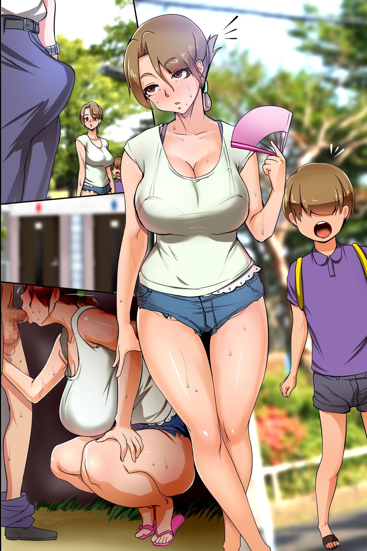 [日本漫画] [MC (Mafen)] Otoko ni Houshi Suru no ga Onna no Koufuku to Iu Inakamachi de Sugosu Yaritai Houdai Yarimakuri na Natsuyasumi   单本,高潮潮吹,熟女人妻#[82P]-43