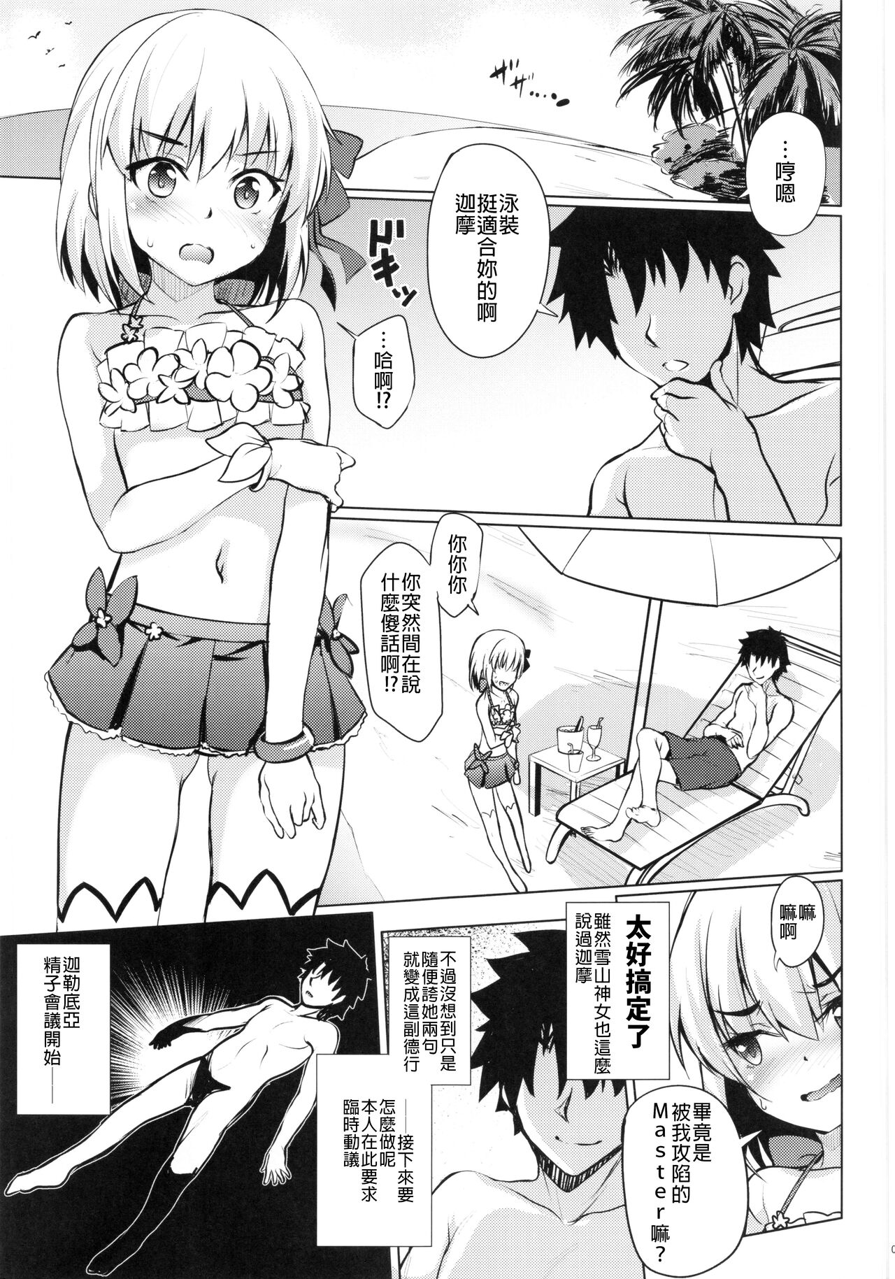 [日本漫画] (C99) [Part K (Hitsujibane Shinobu)] Choroi Kama wa Mendoukusai (※Kawaii) (Fate/Grand Order)   单本,萝莉,单女,单男,泳装#[16P]-3
