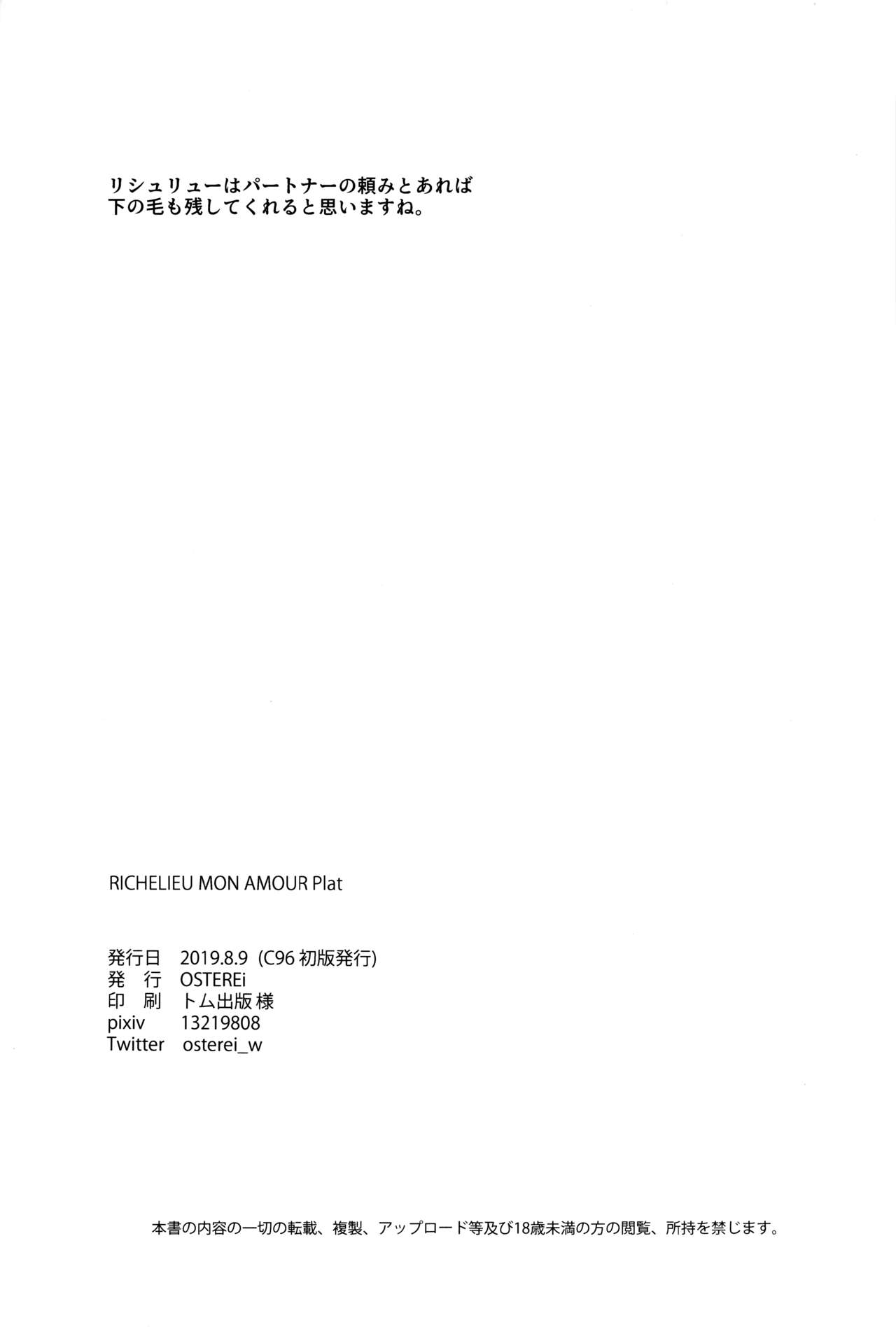 [日本漫画] (C96) [OSTEREi (O)] RICHELIEU MON AMOUR Plat (Kantai Collection -KanColle-  单本,肛门,熟女人妻,单女,单男,丝袜#[29P]-28