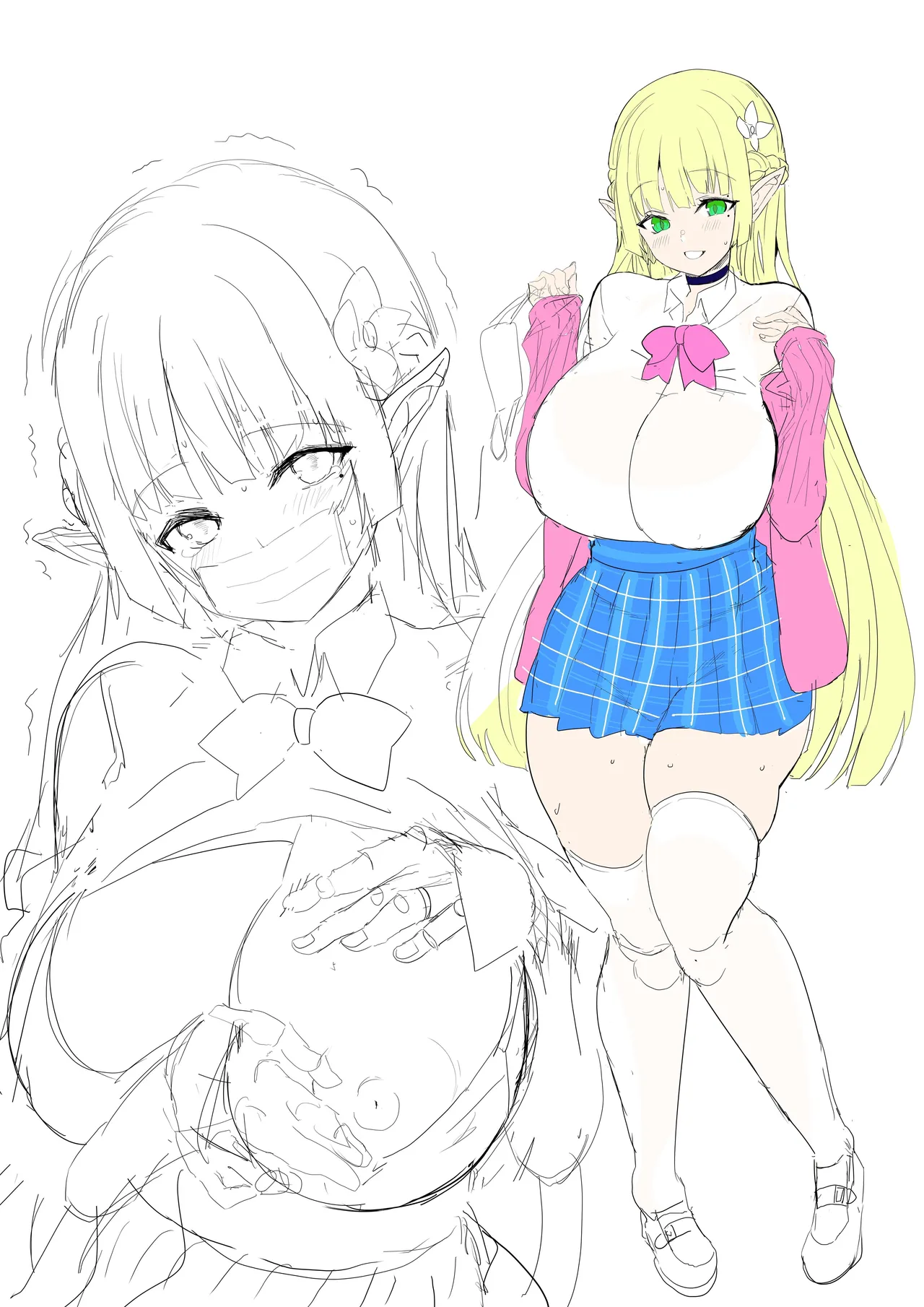 [日本漫画] [ゆにおんばすと (かずたろ)] 完全にギャル堕ちした留学生エルフの指導法｜彻底堕落成辣妹的留学生精灵指导法 [ 单本,调教,单女,女学生制服,制服,丝袜#[49P]-40