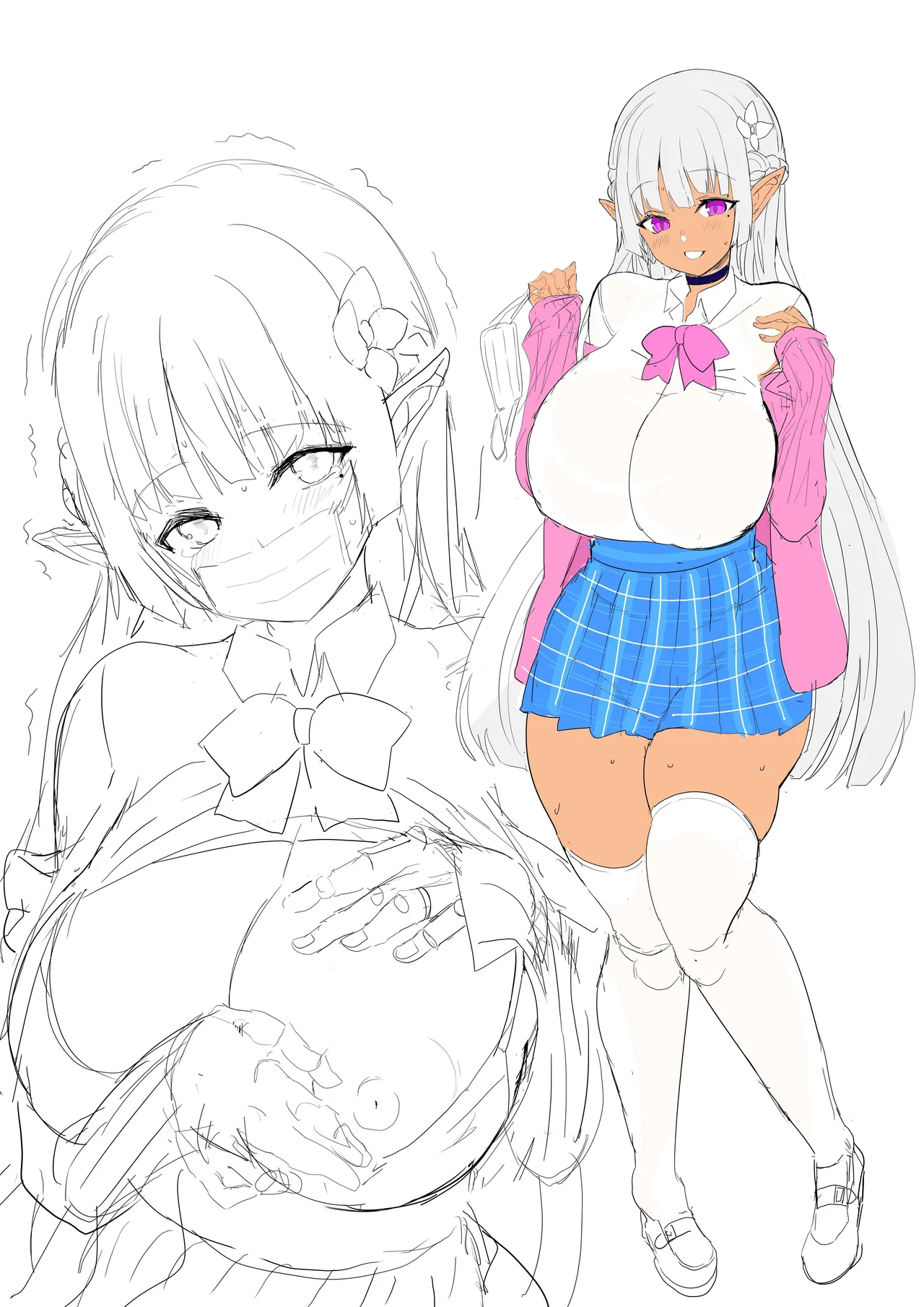 [日本漫画] [ゆにおんばすと (かずたろ)] 完全にギャル堕ちした留学生エルフの指導法｜彻底堕落成辣妹的留学生精灵指导法 [ 单本,调教,单女,女学生制服,制服,丝袜#[49P]-41