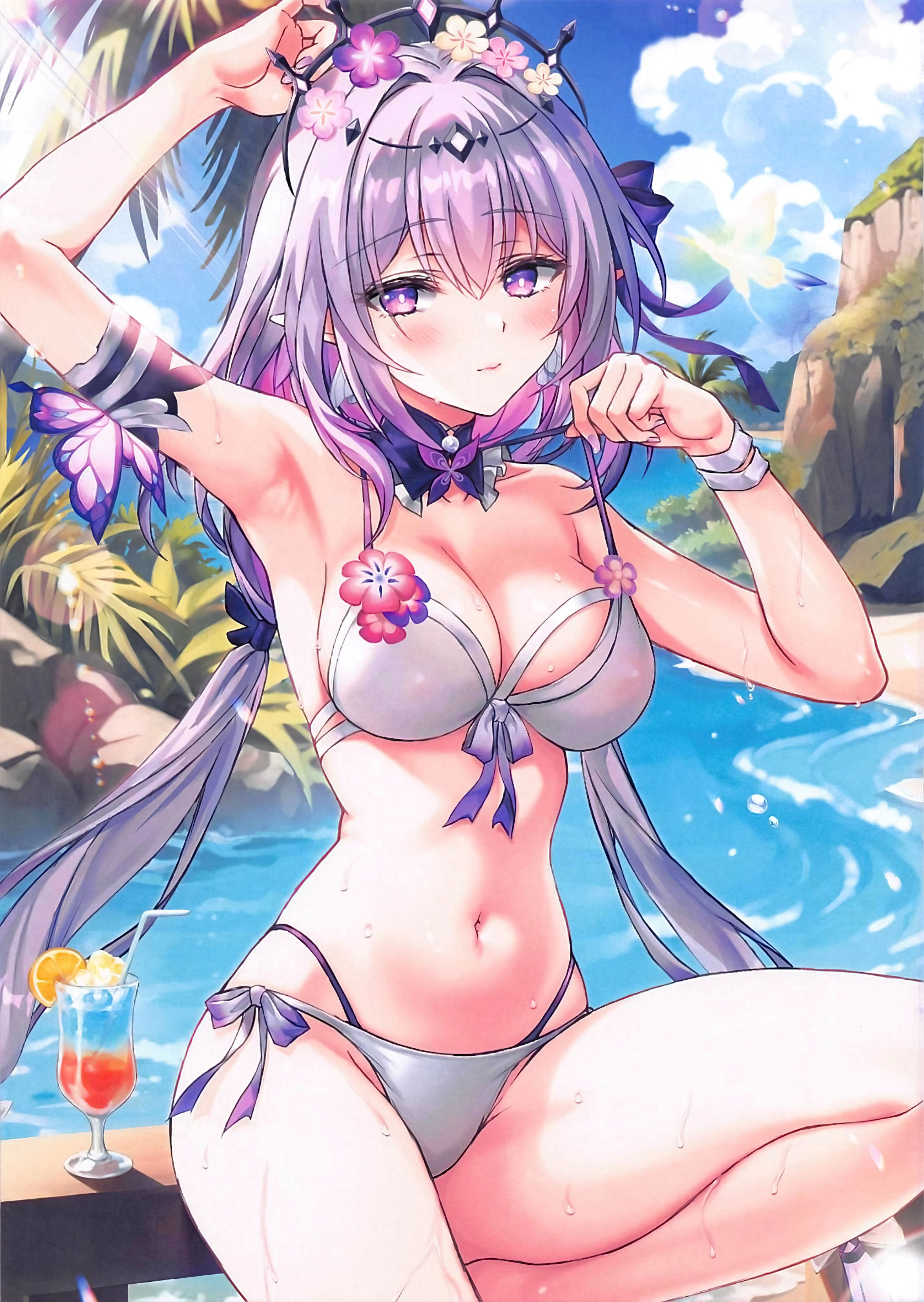 [日本漫画] (C106) [紅音色 (里美樹)] 蝶を惑わす甘い水 (崩壊：スターレイル) 单本,巨乳大奶,单女,内射中出,比基尼,泳装#[12P]-2