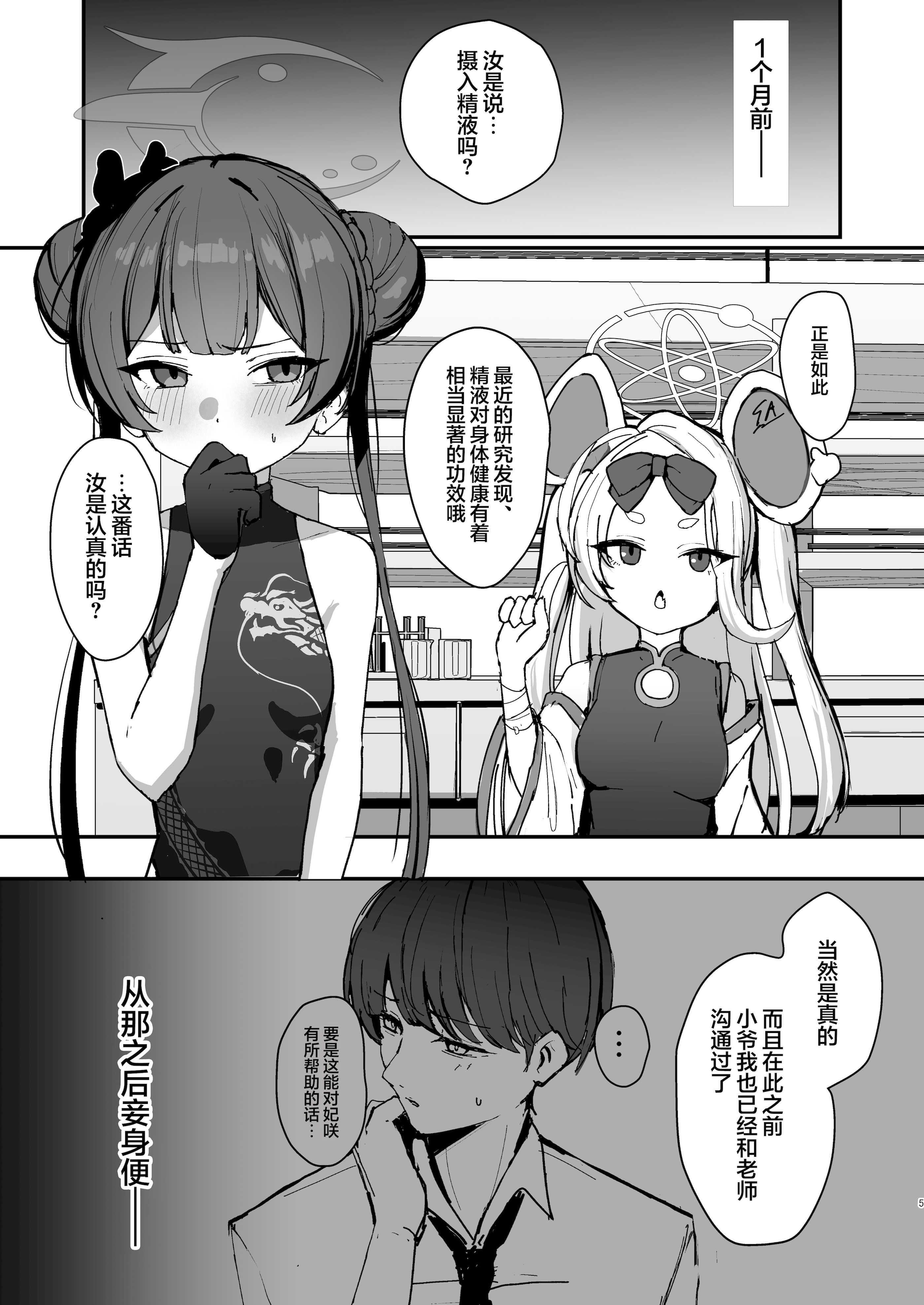 [日本漫画] [NikomiC Ramen (日常)] 竜華キサキの搾精記録 (ブルーアーカイブ)｜龙华妃咲的榨精记录 单本,萝莉,女学生#[30P]-4