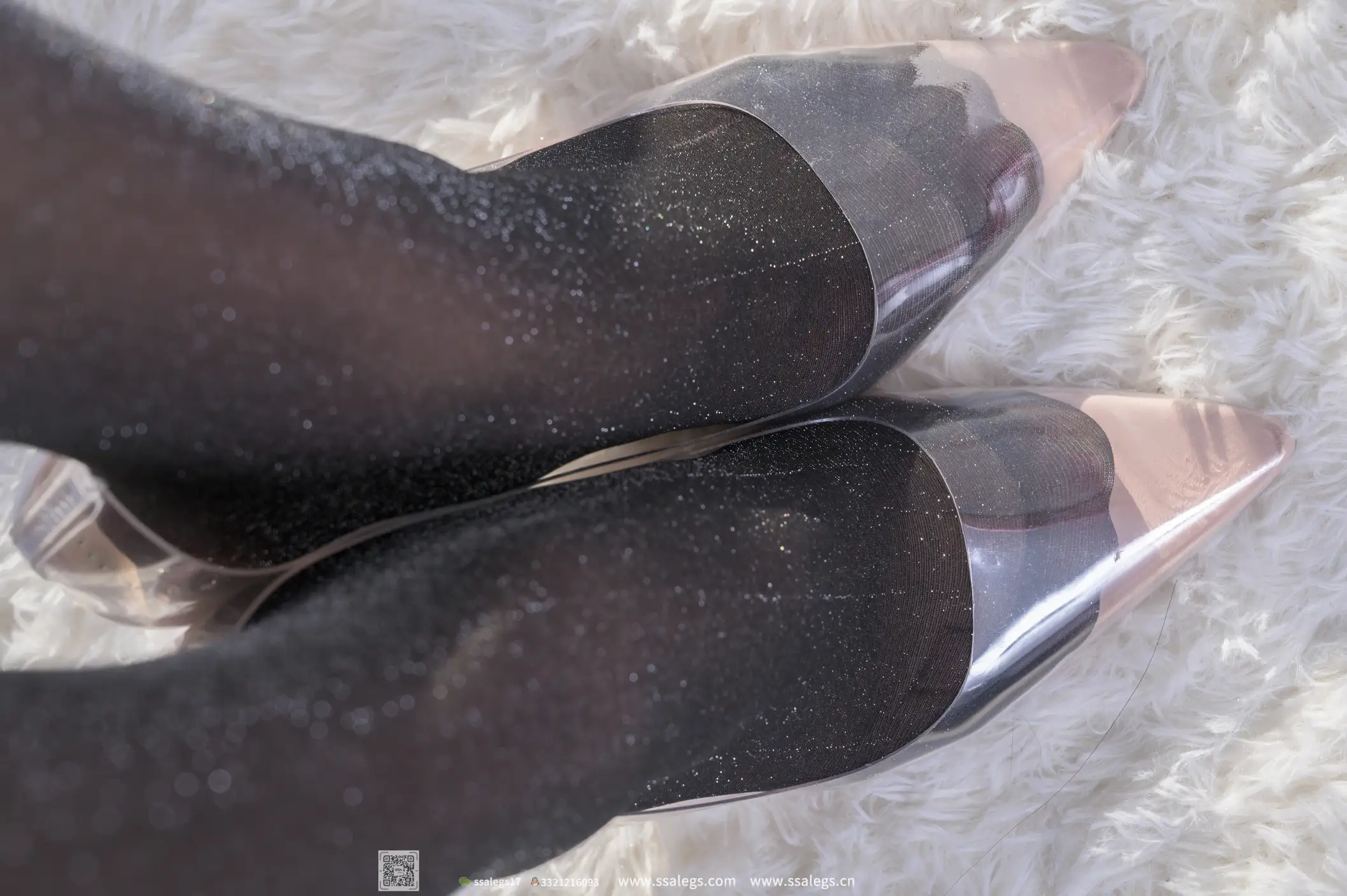 [爱美足] NO.501 素素 闪亮黑丝袜写真（上) 丝社#[123P]-10