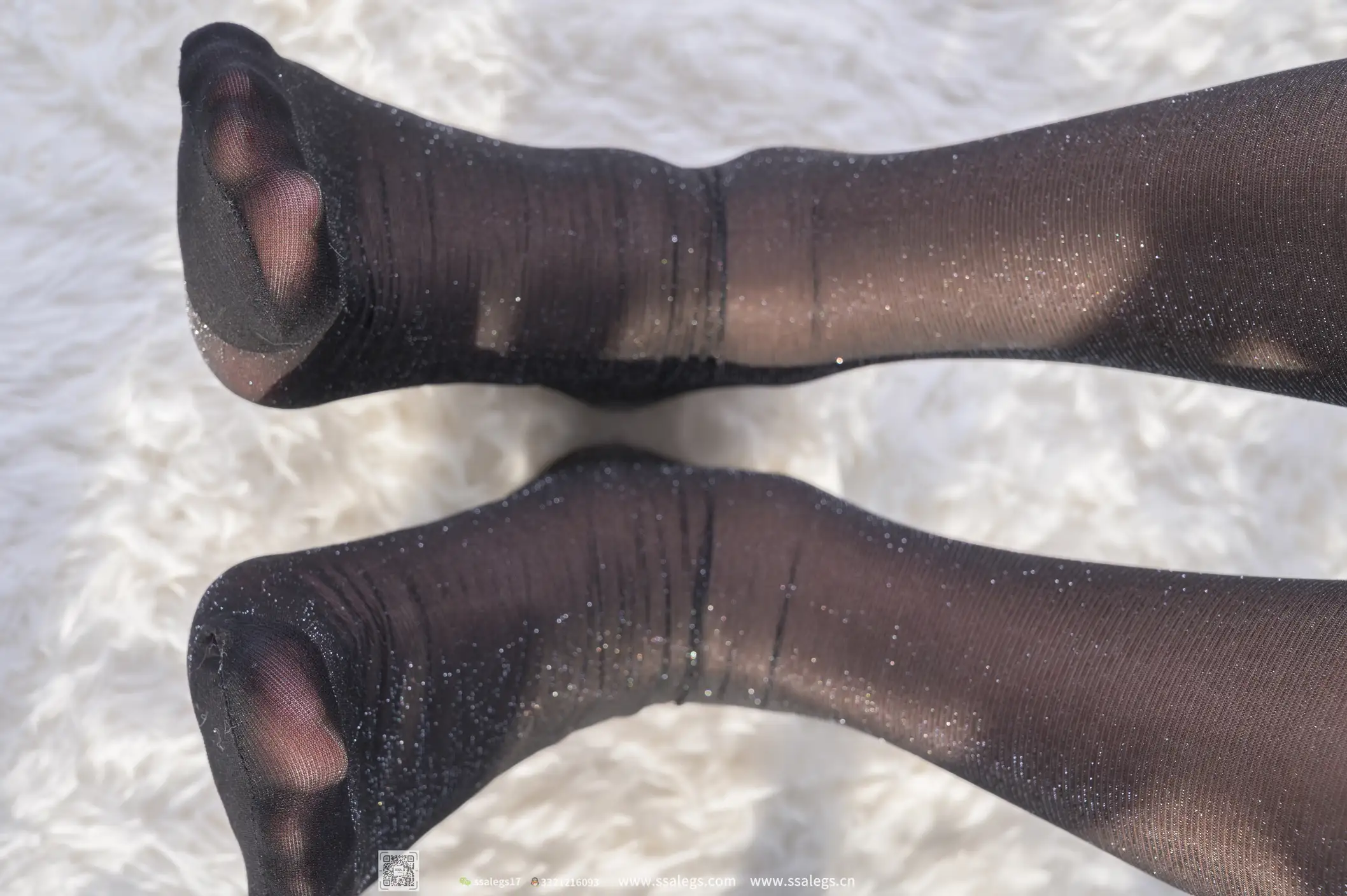 [爱美足] NO.502 素素 闪亮黑丝袜写真（下) 丝社#[123P]-6