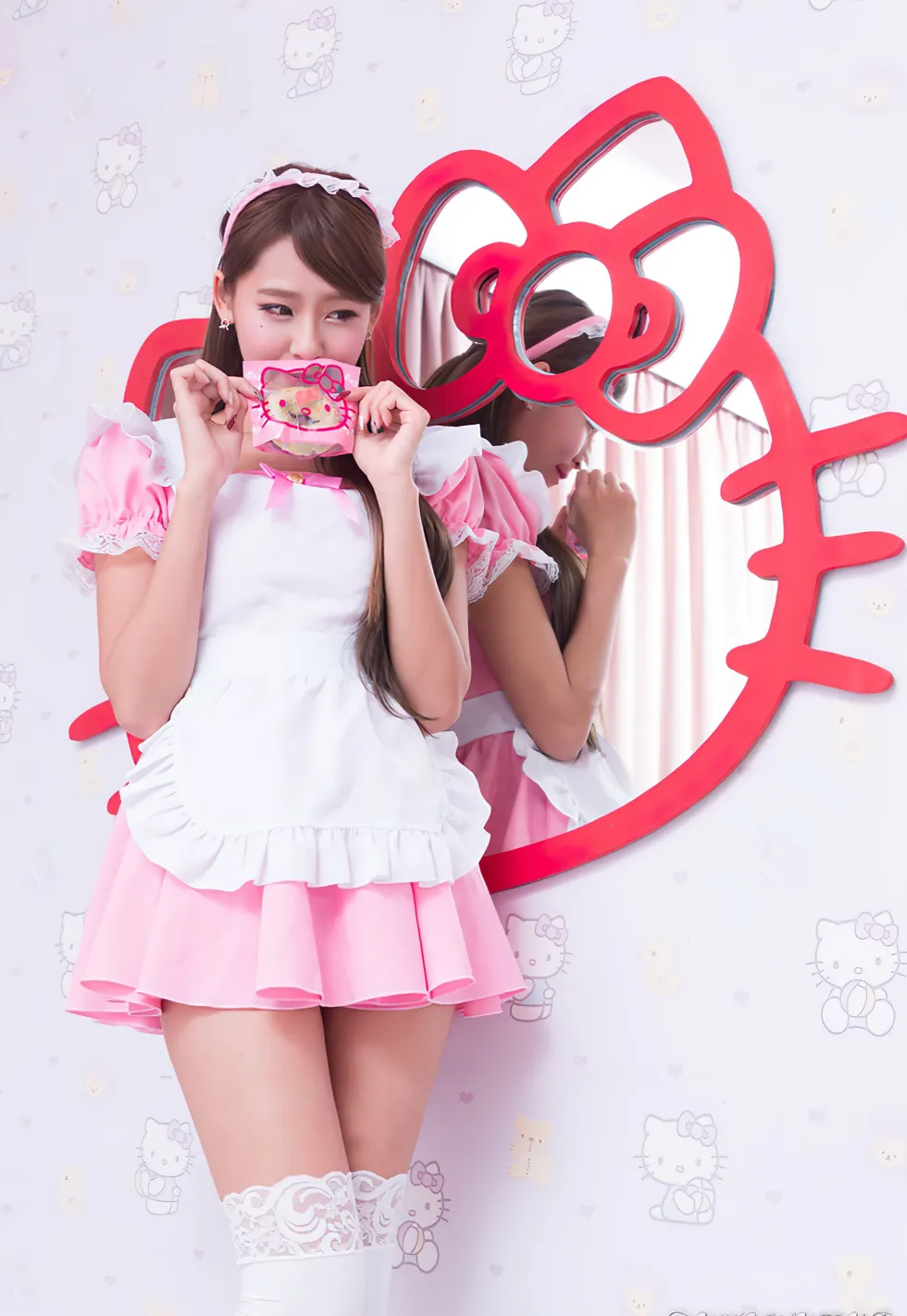 [爱美足] NO.173 小雪 女仆装膝上白丝高跟美腿 街拍#[105P]-2