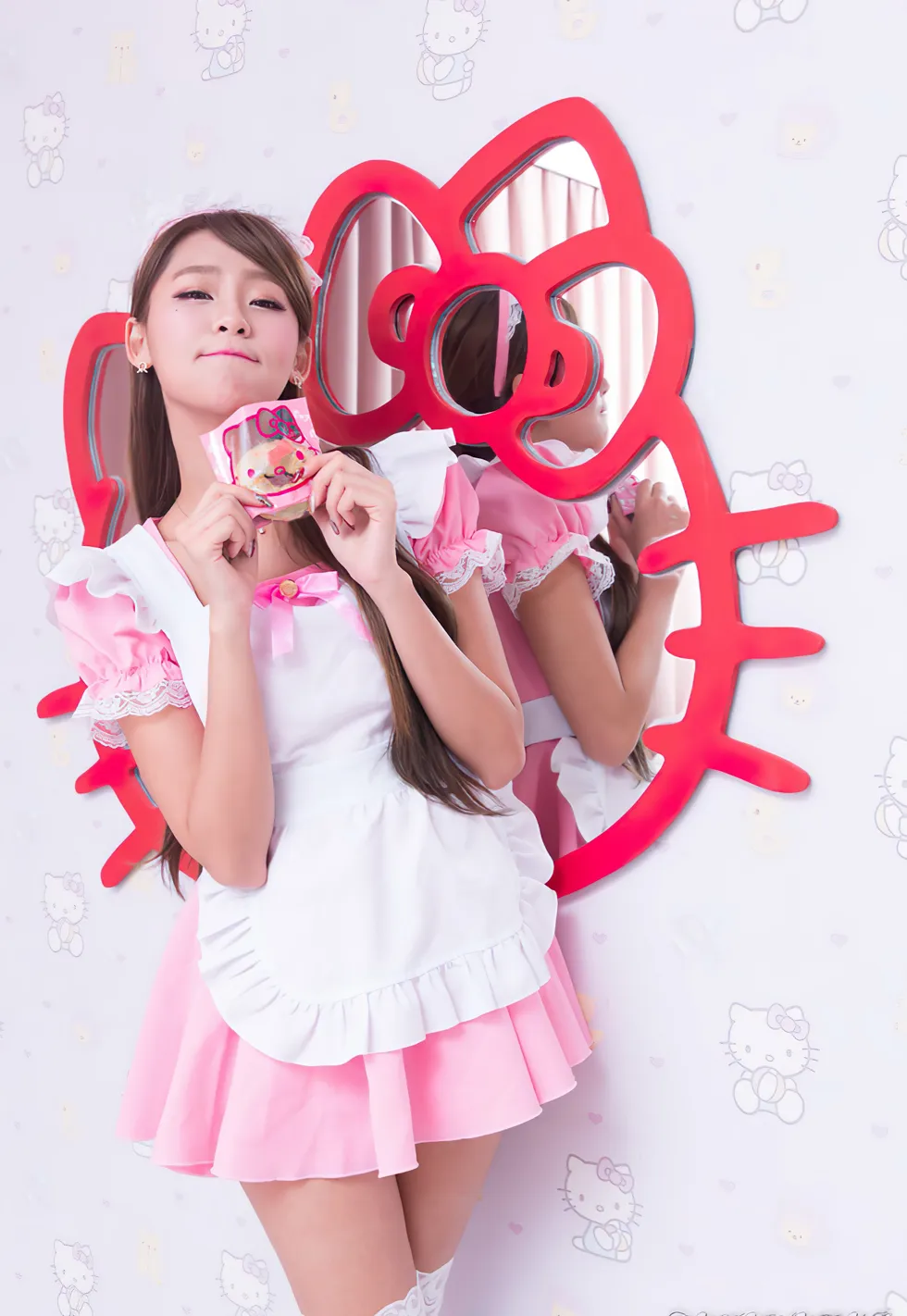 [爱美足] NO.173 小雪 女仆装膝上白丝高跟美腿 街拍#[105P]-5