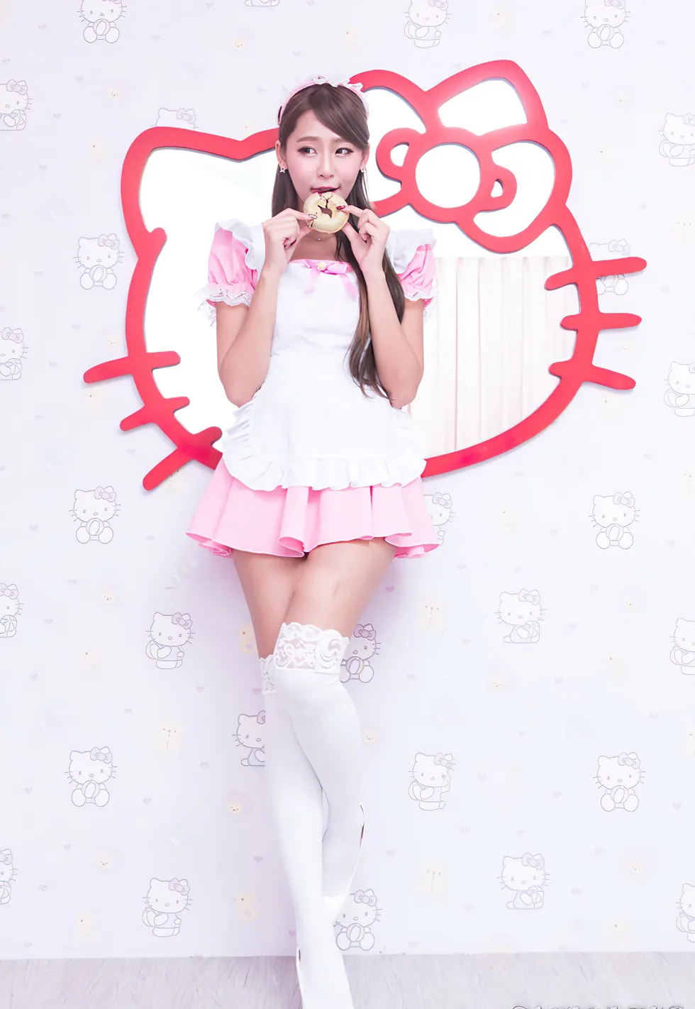 [爱美足] NO.173 小雪 女仆装膝上白丝高跟美腿 街拍#[105P]-6