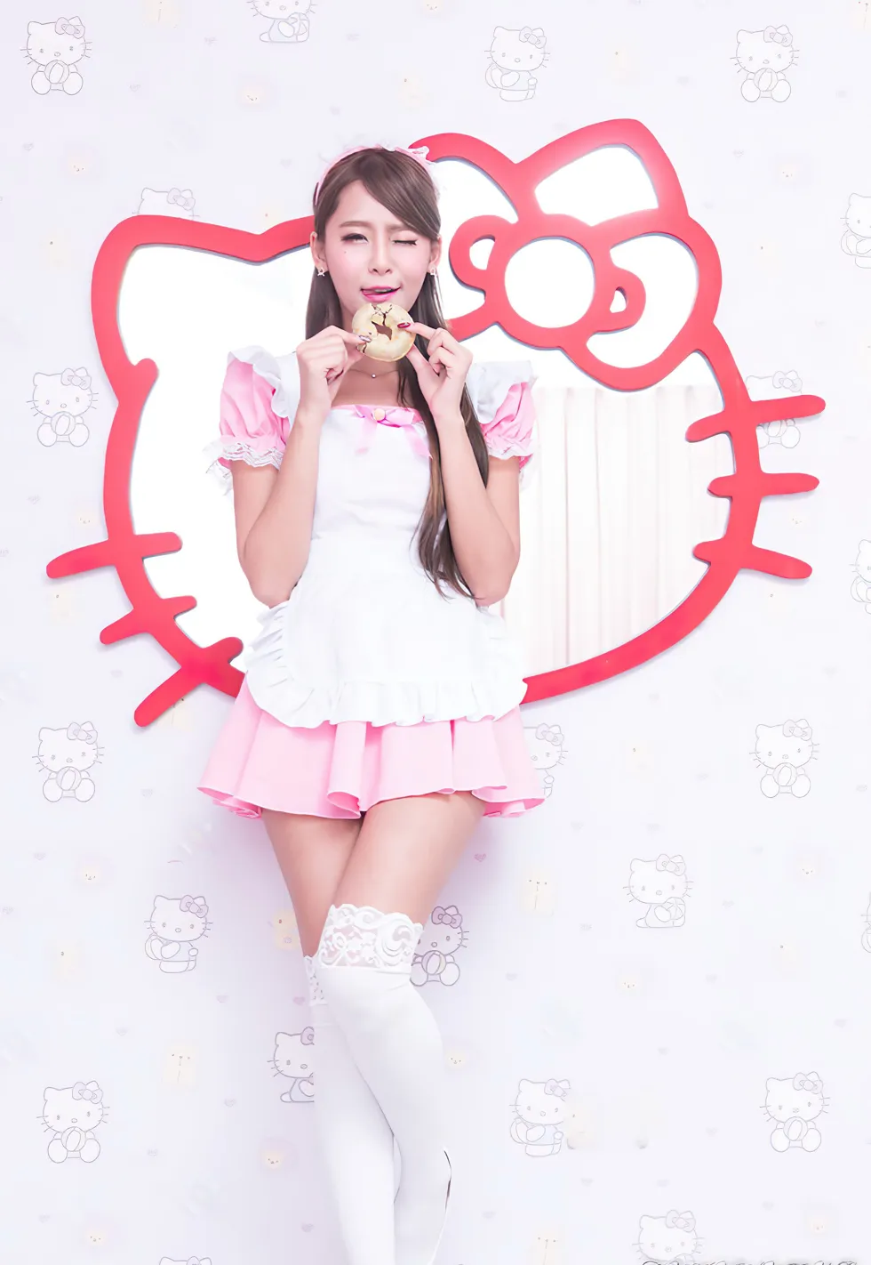 [爱美足] NO.173 小雪 女仆装膝上白丝高跟美腿 街拍#[105P]-7