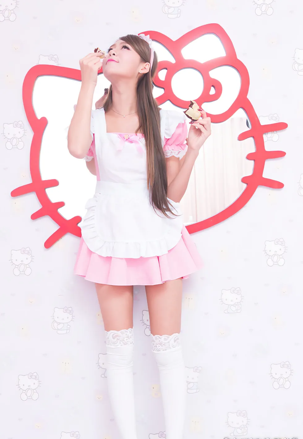 [爱美足] NO.173 小雪 女仆装膝上白丝高跟美腿 街拍#[105P]-2