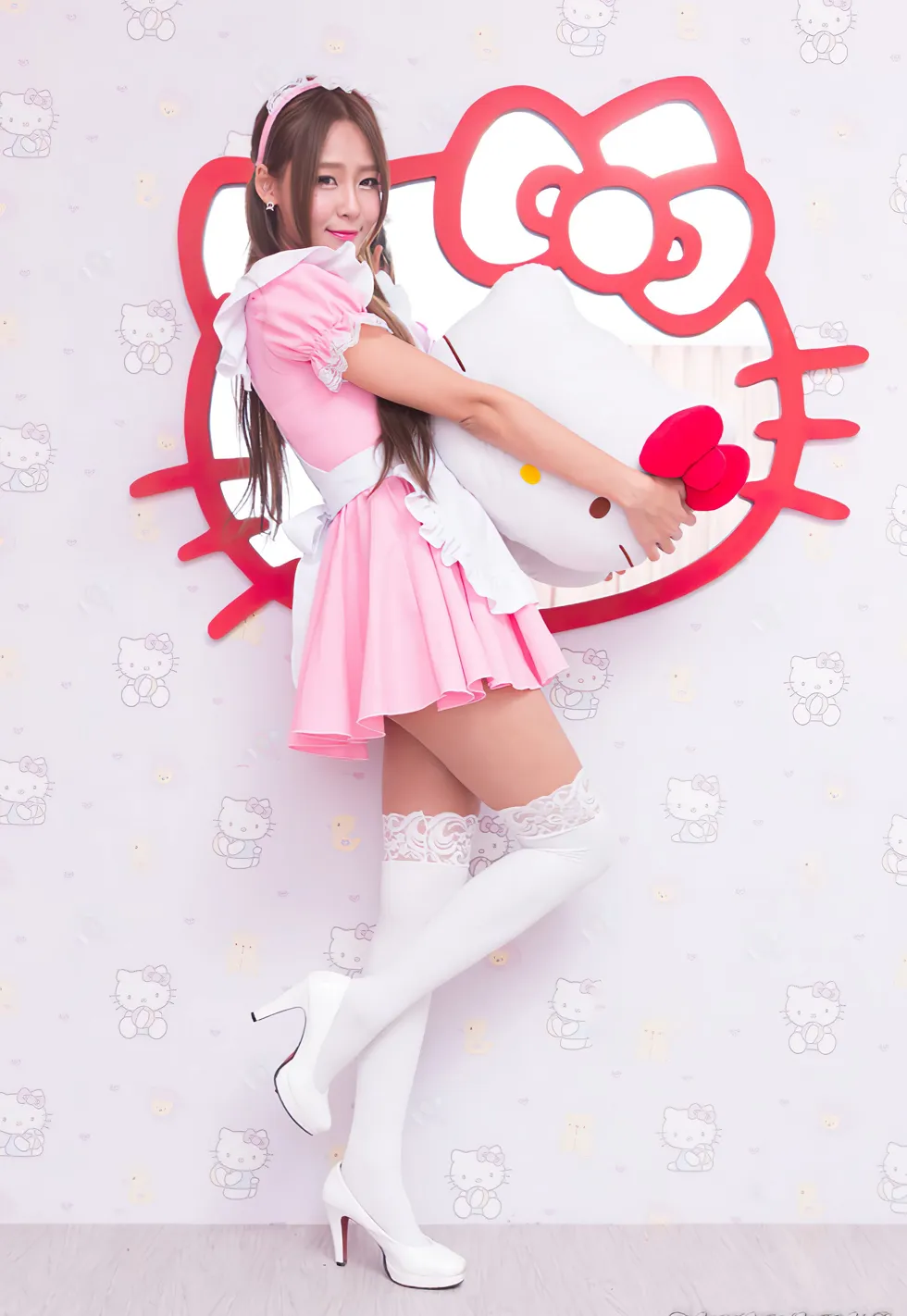 [爱美足] NO.173 小雪 女仆装膝上白丝高跟美腿 街拍#[105P]-6