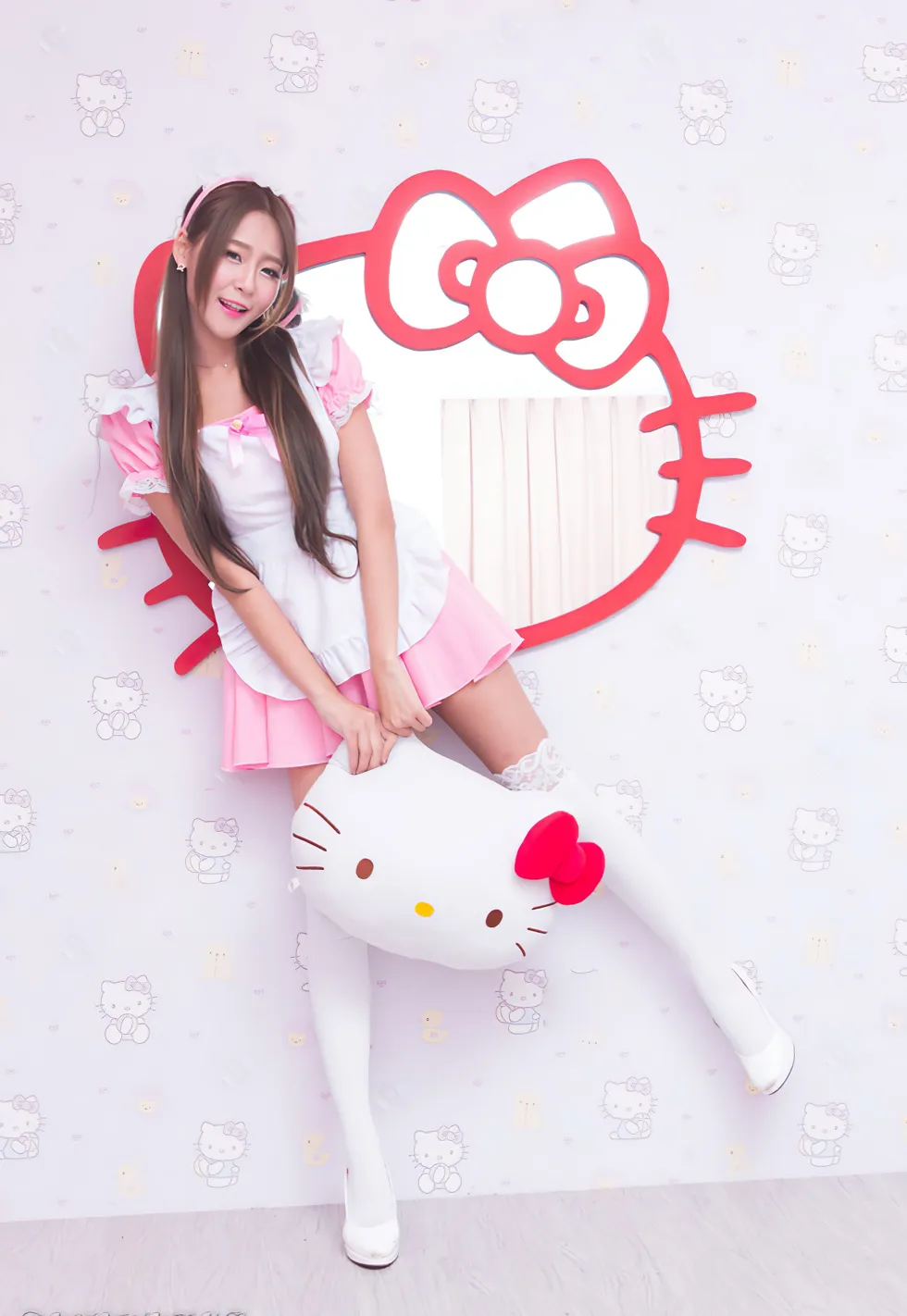 [爱美足] NO.173 小雪 女仆装膝上白丝高跟美腿 街拍#[105P]-9