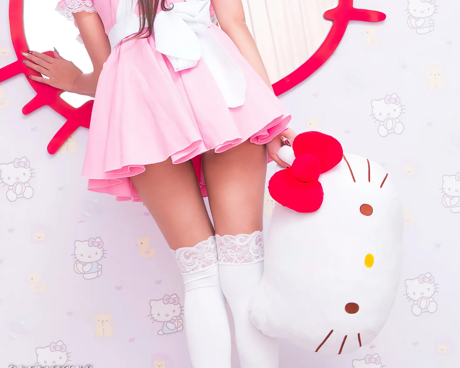 [爱美足] NO.173 小雪 女仆装膝上白丝高跟美腿 街拍#[105P]-4