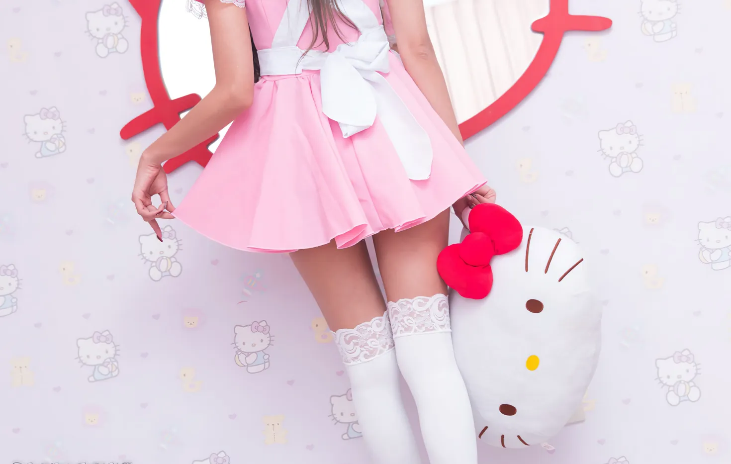 [爱美足] NO.173 小雪 女仆装膝上白丝高跟美腿 街拍#[105P]-6