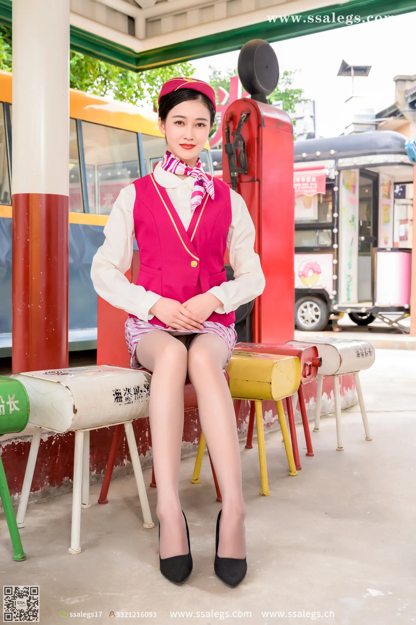 [Mzsock] NO.435 Her stewardess dream (top) silk club#[127P]-6