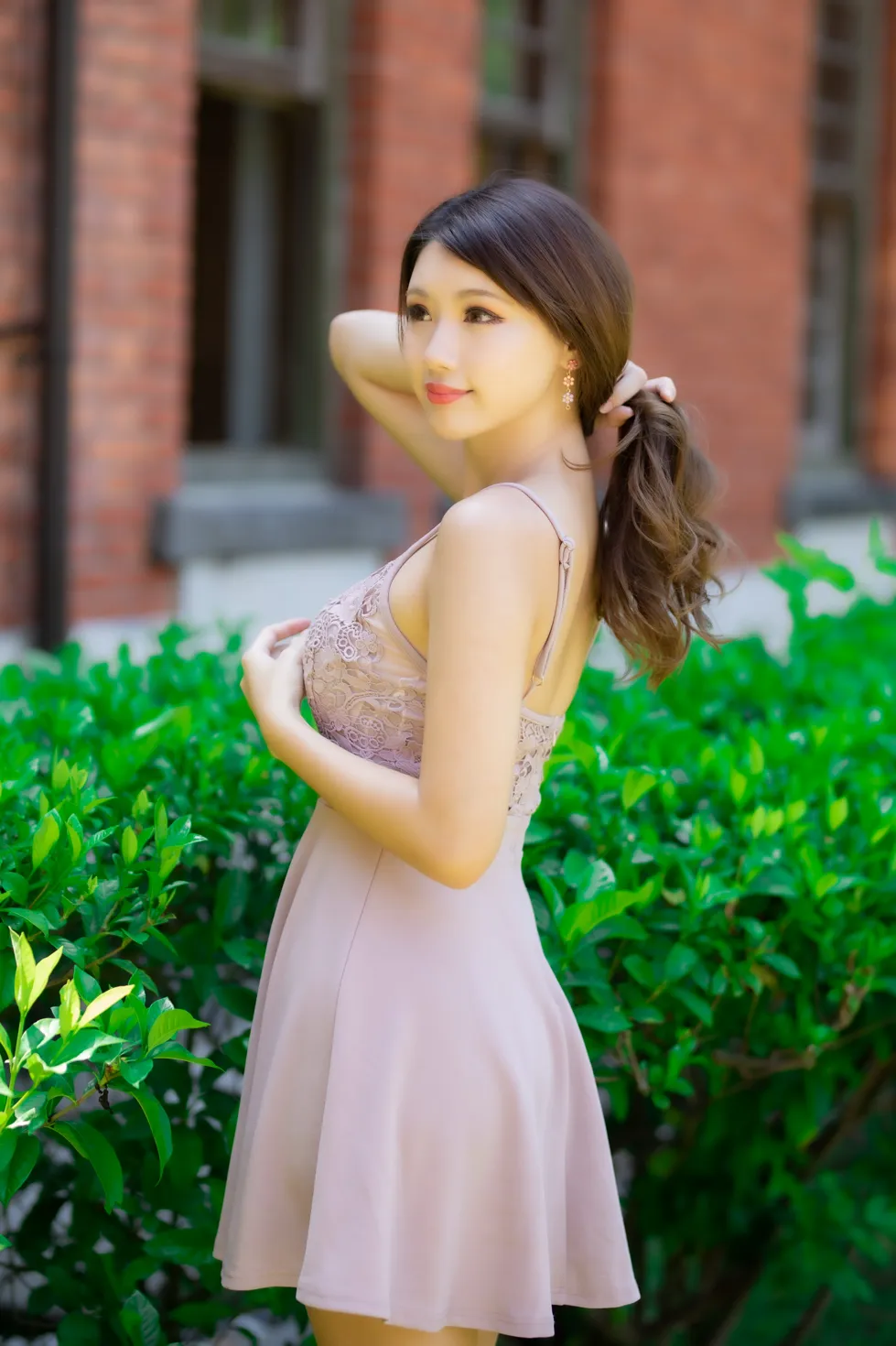 [爱美足] NO.195 张伦甄 吊带连衣裙丝袜凉高美腿 街拍#[24P]-4