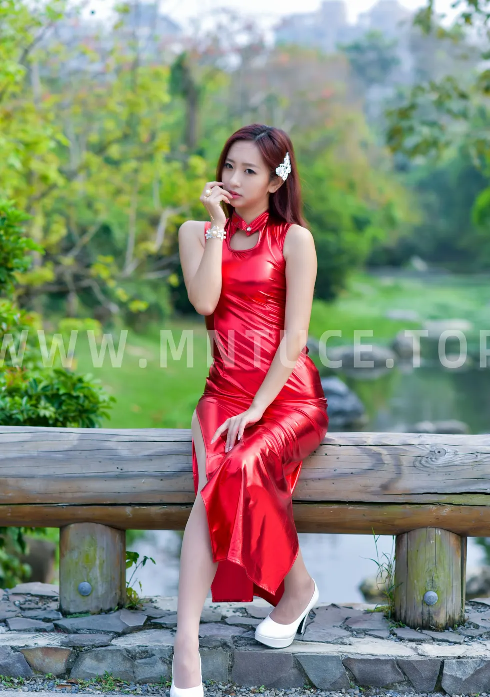 [爱美足] NO.172 名婷 高衩长裙高跟丝袜美腿 街拍#[103P]-10