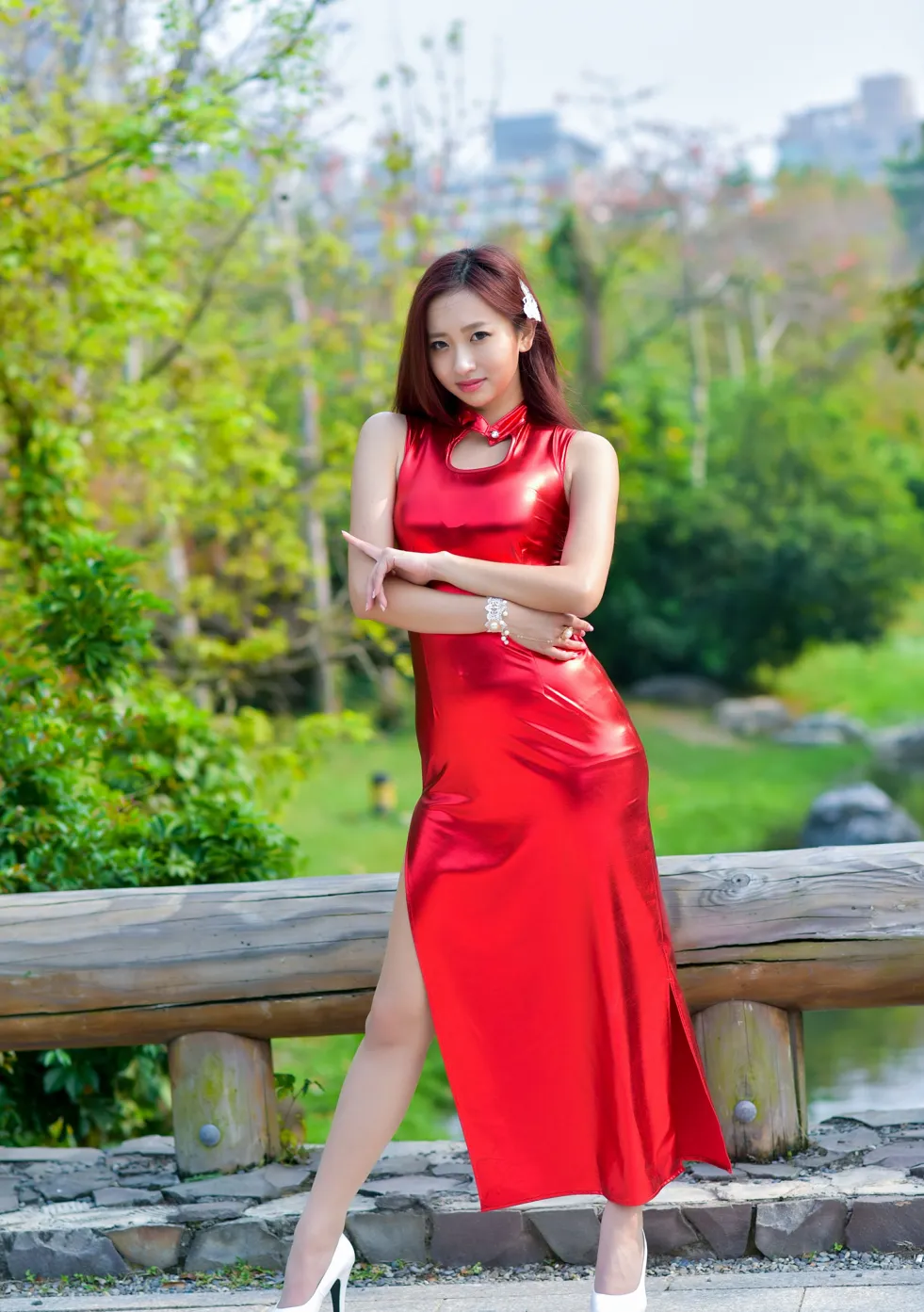 [爱美足] NO.172 名婷 高衩长裙高跟丝袜美腿 街拍#[103P]-2