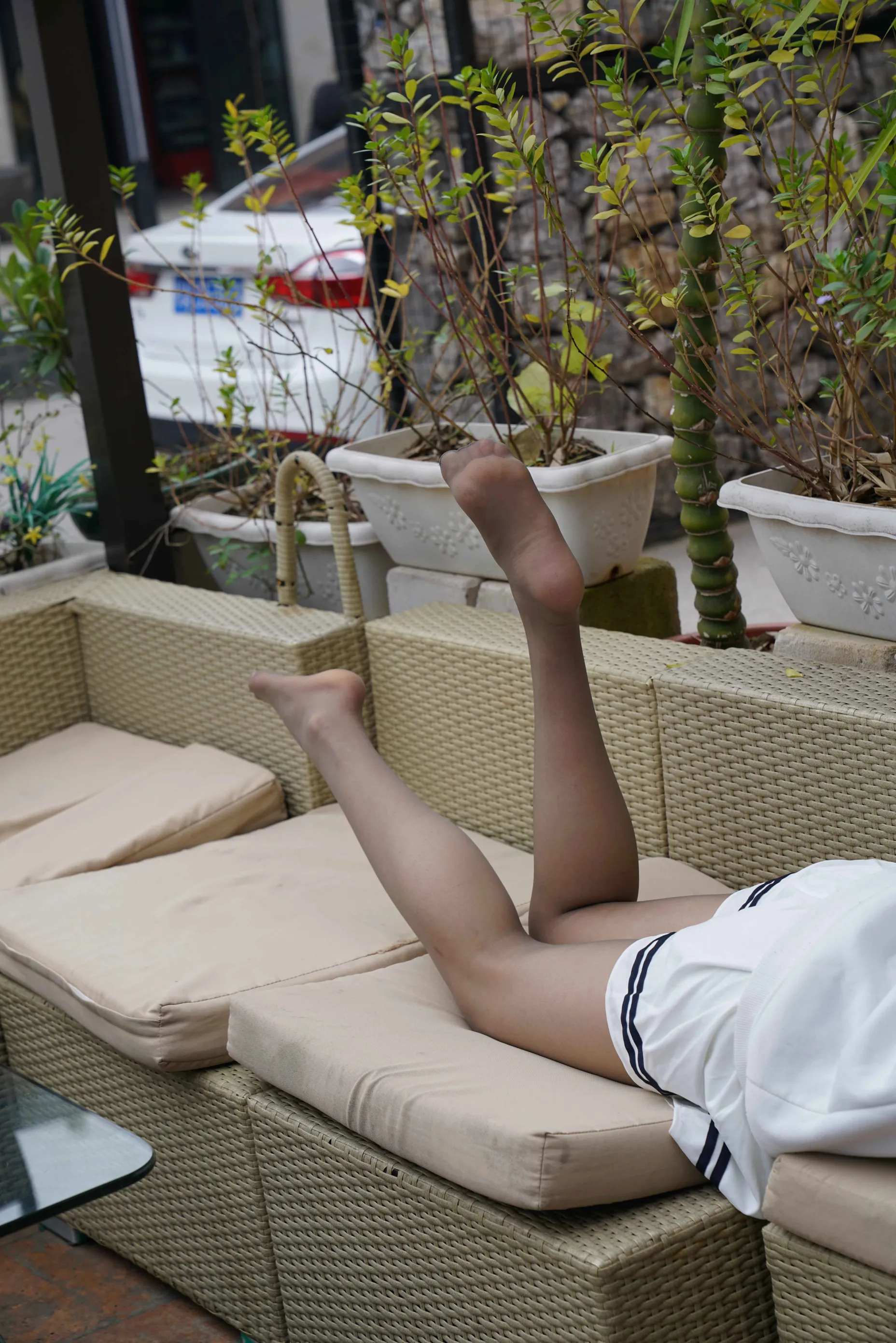 [Mzsock] NO.003 Adolescent girl Xiaoxia has nowhere to place her long legs and silk feet street photography#[83P]-5