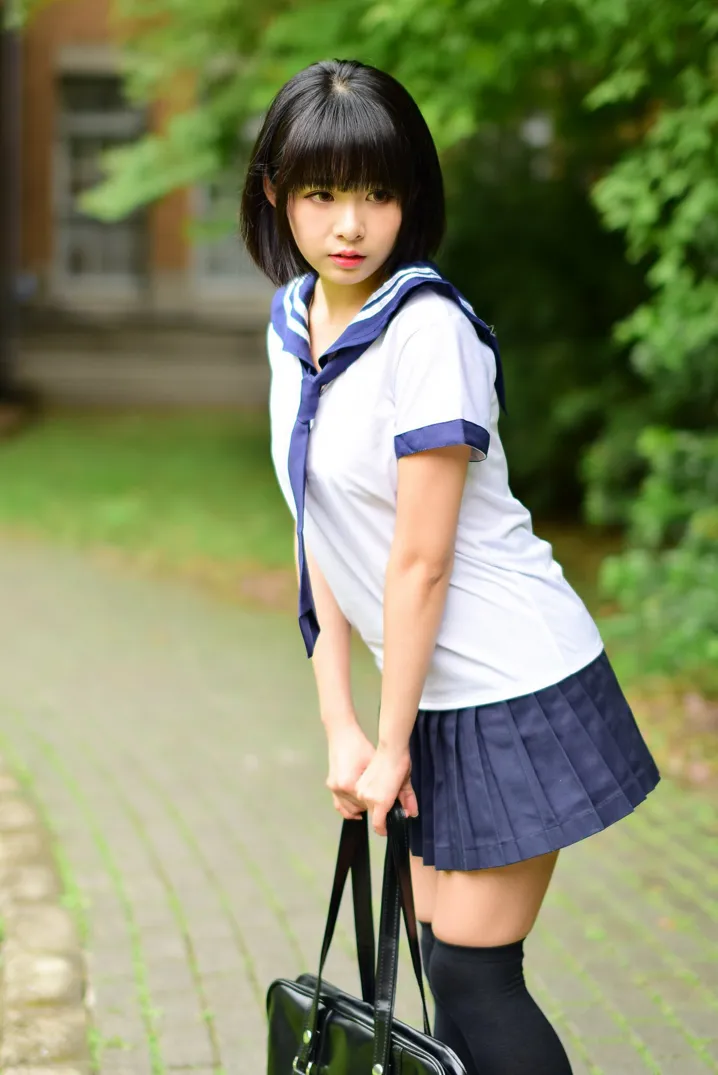 [爱美足] NO.171 海琳 学生制服 街拍#[73P]-1