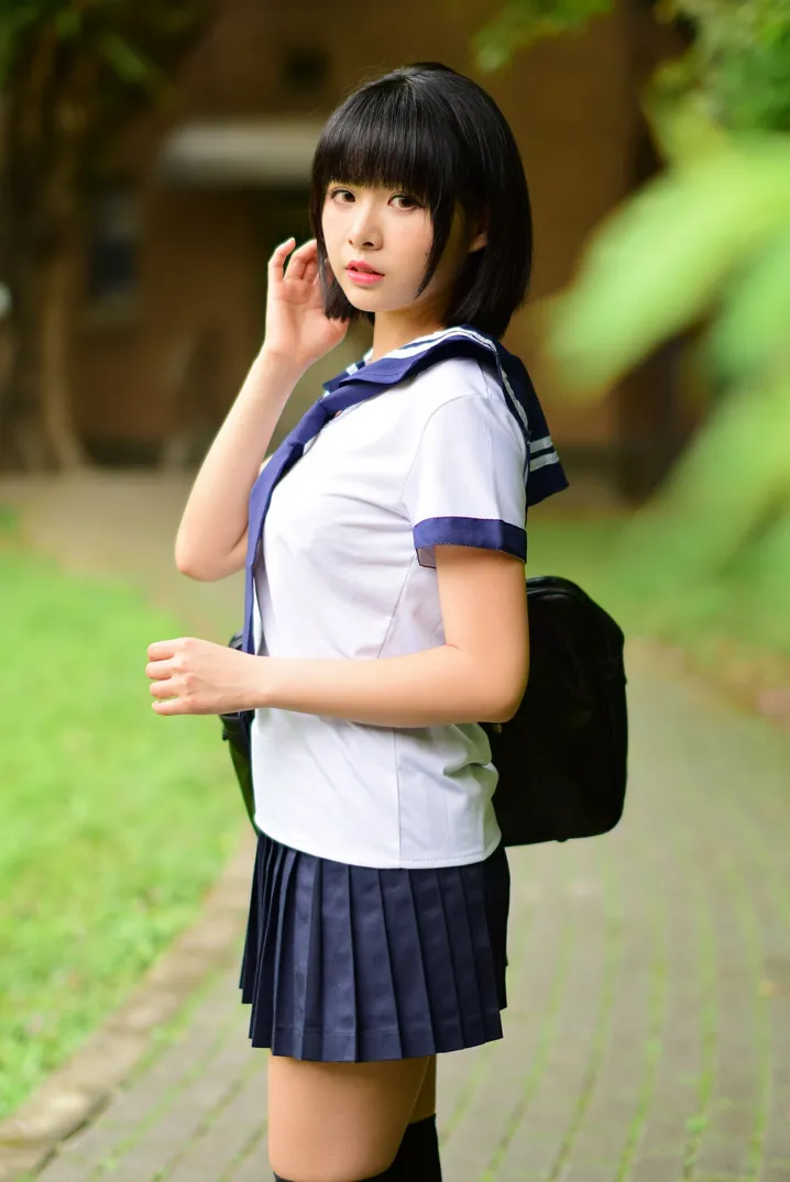[爱美足] NO.171 海琳 学生制服 街拍#[73P]-9