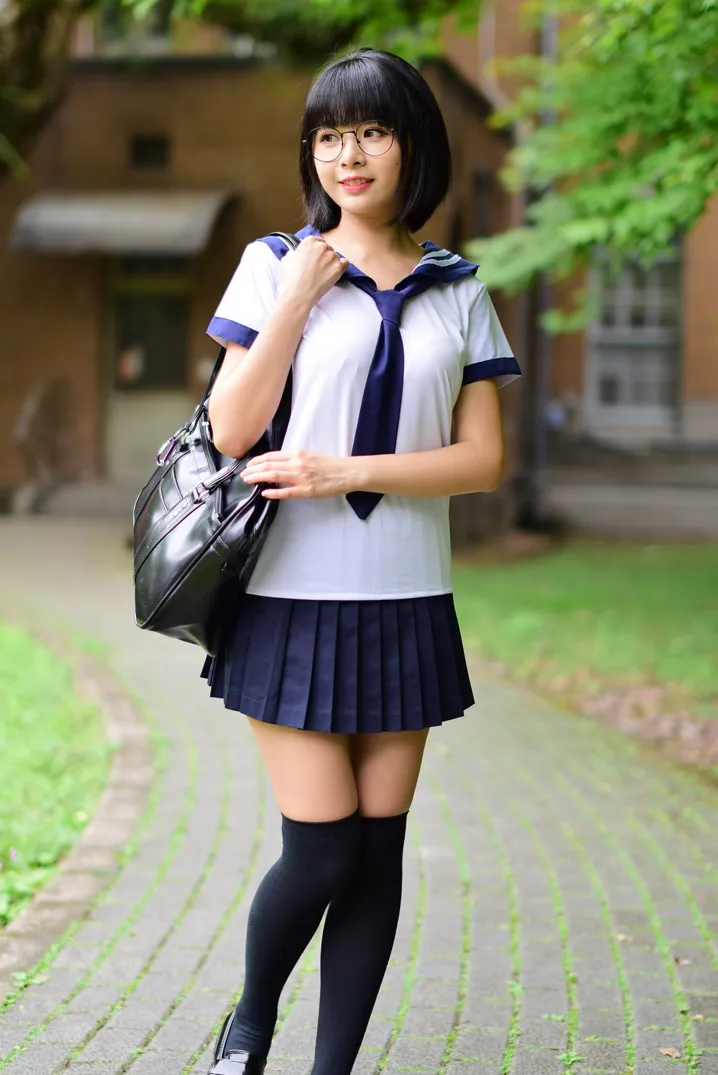 [爱美足] NO.171 海琳 学生制服 街拍#[73P]-8