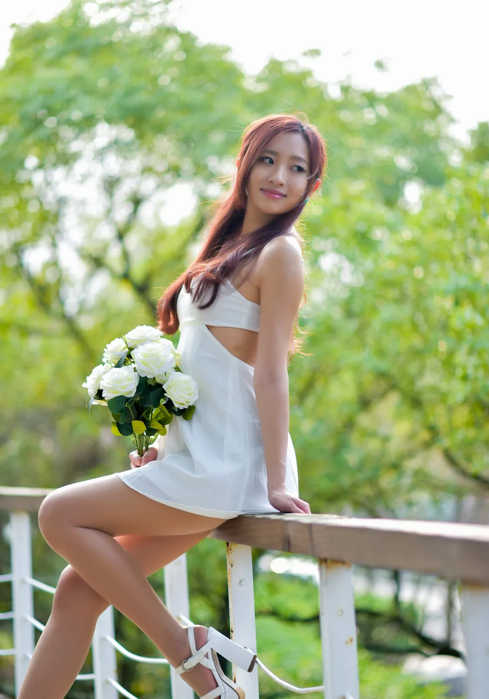 [爱美足] NO.175 名婷 露背吊带连衣短裙丝袜凉高美腿 街拍#[67P]-1