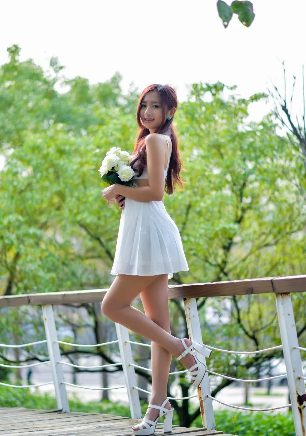 [爱美足] NO.175 名婷 露背吊带连衣短裙丝袜凉高美腿 街拍#[67P]-10