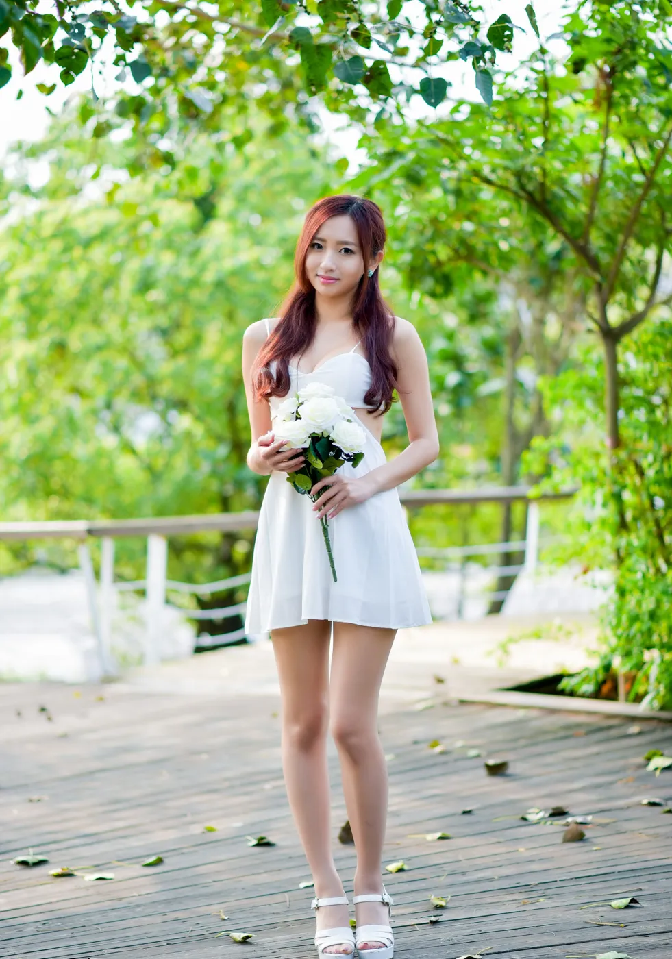 [爱美足] NO.175 名婷 露背吊带连衣短裙丝袜凉高美腿 街拍#[67P]-3