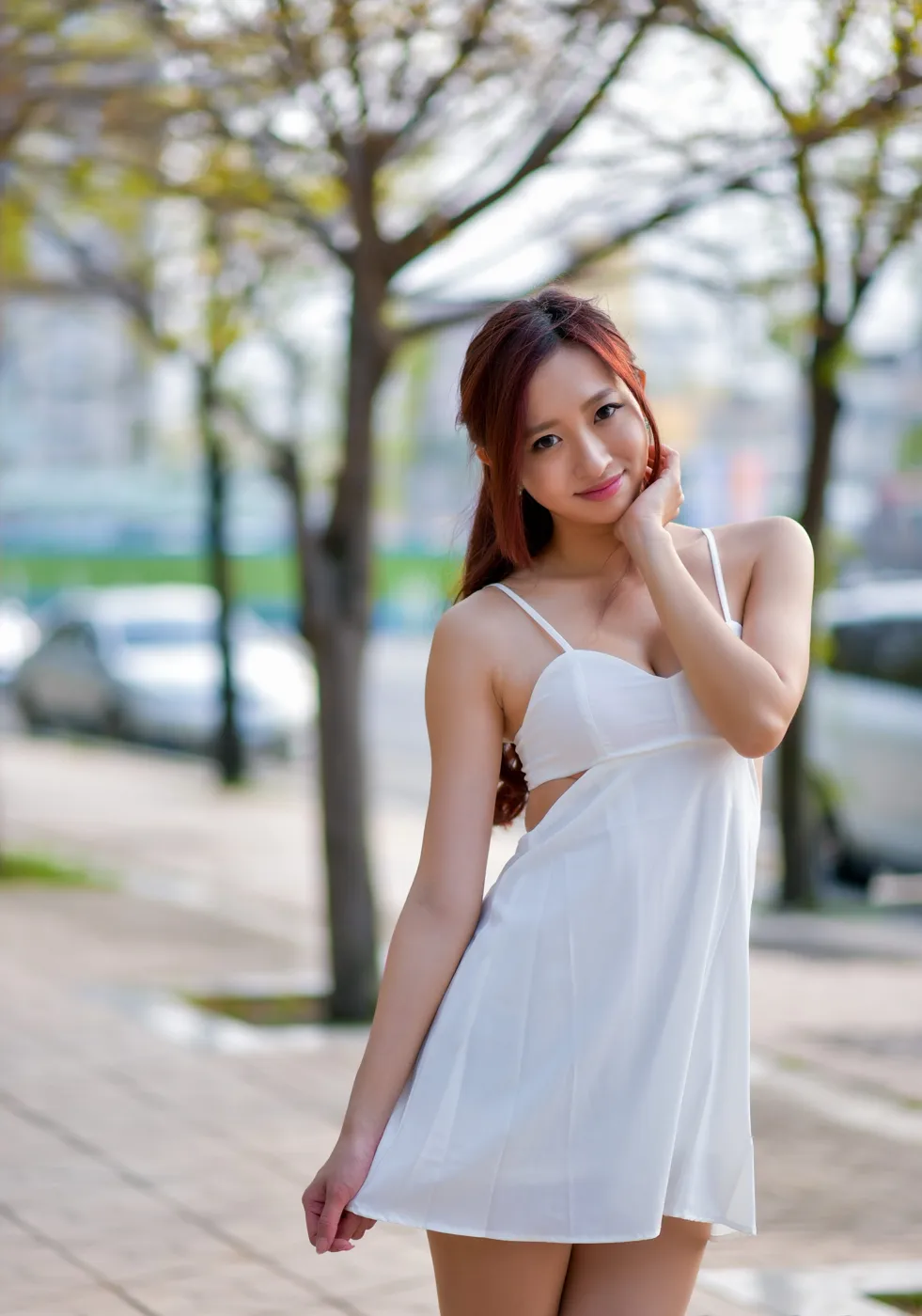 [爱美足] NO.175 名婷 露背吊带连衣短裙丝袜凉高美腿 街拍#[67P]-4