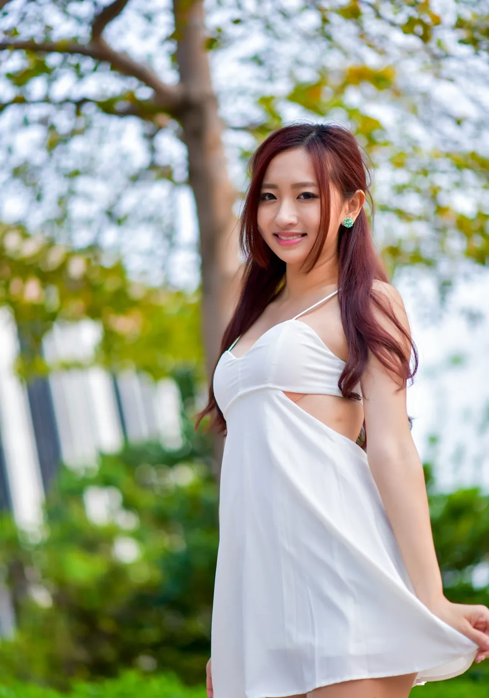 [爱美足] NO.175 名婷 露背吊带连衣短裙丝袜凉高美腿 街拍#[67P]-7