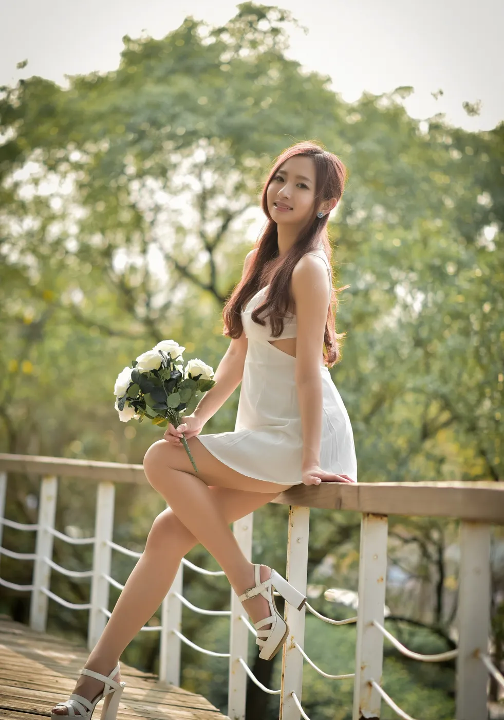 [爱美足] NO.175 名婷 露背吊带连衣短裙丝袜凉高美腿 街拍#[67P]-9