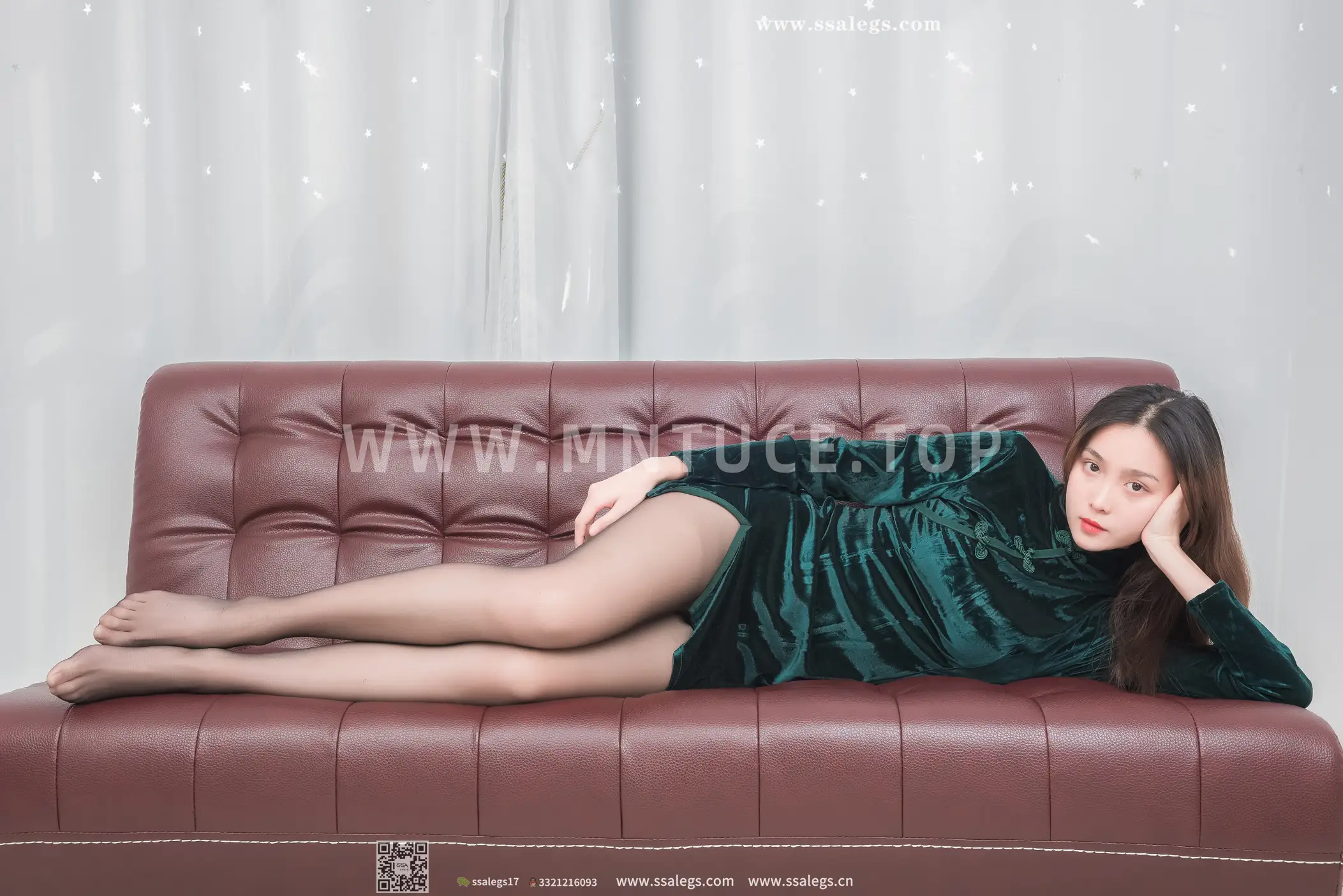 [爱美足] NO.450 君君 复古的孔雀绿 丝社#[99P]-8