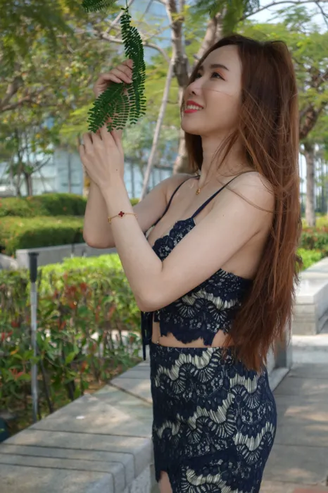 [爱美足] NO.059  Dora 镂空小礼服 高跟美腿旅拍 街拍#[80P]-3