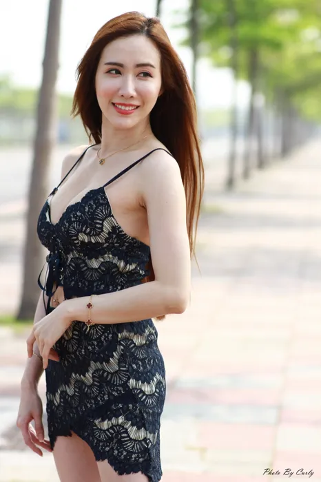 [爱美足] NO.059  Dora 镂空小礼服 高跟美腿旅拍 街拍#[80P]-10