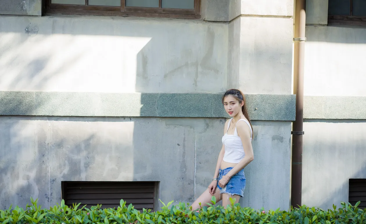 [爱美足] NO.186 金允乔 露肚牛仔短裤凉高美腿 街拍#[47P]-5