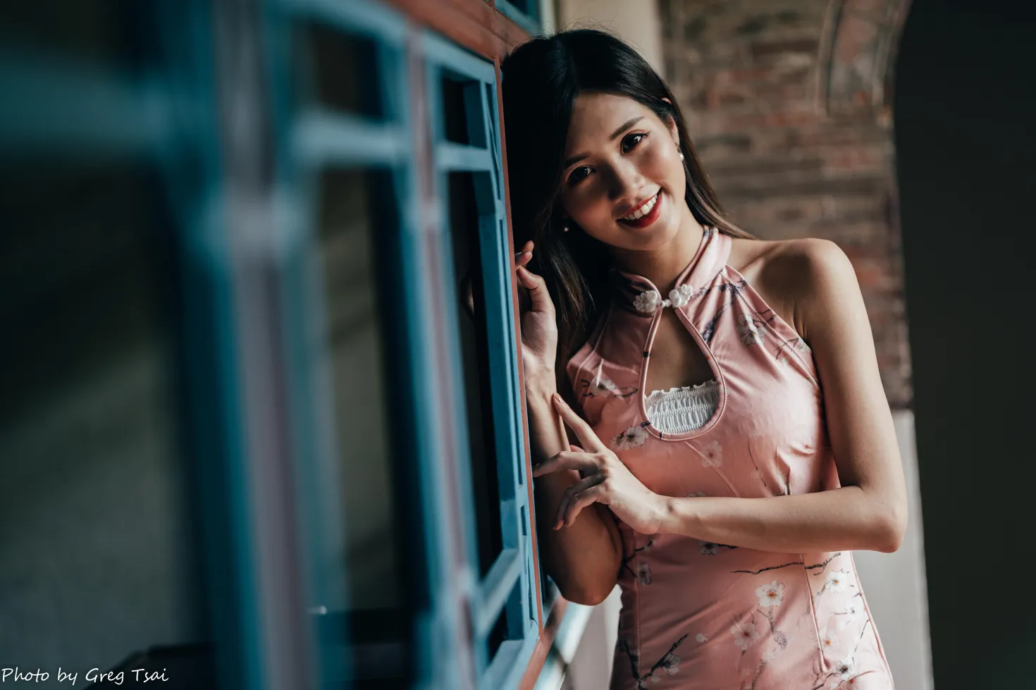 [爱美足] NO.138 张筠 粉色短旗袍丝袜高跟美腿 街拍#[36P]-10