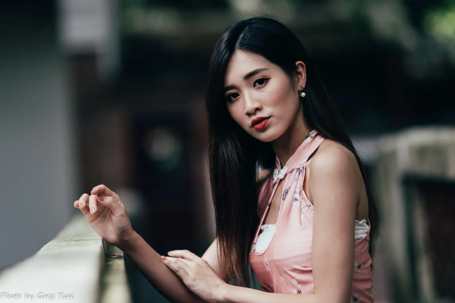 [爱美足] NO.138 张筠 粉色短旗袍丝袜高跟美腿 街拍#[36P]-3