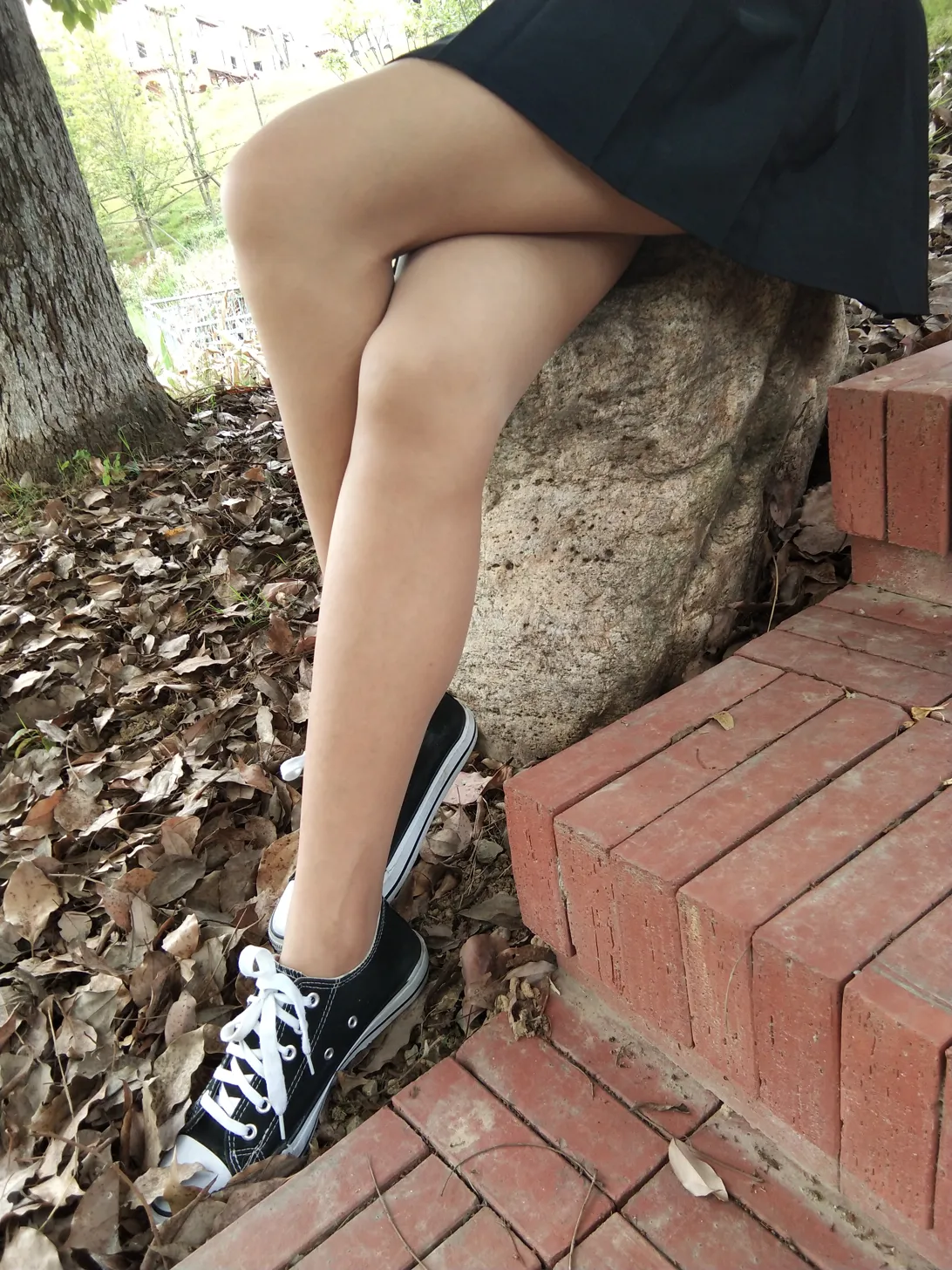 [爱美足] NO.017 肉丝低帮黑色帆布鞋 街拍#[30P]-6