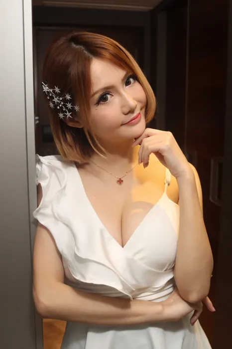 [爱美足] NO.092 Memi 白色短禮服 高跟美腿外拍 街拍#[95P]-9