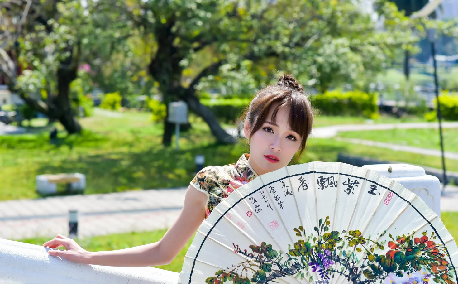 [爱美足] NO.189 繆婉瑜 碎花短旗袍高跟美腿 街拍#[68P]-7