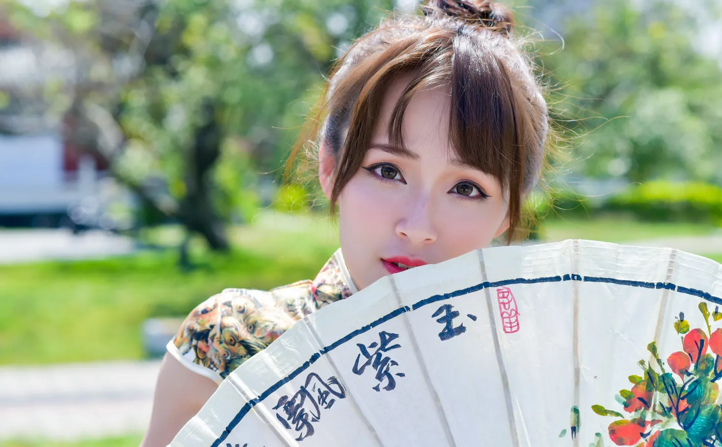 [爱美足] NO.189 繆婉瑜 碎花短旗袍高跟美腿 街拍#[68P]-8