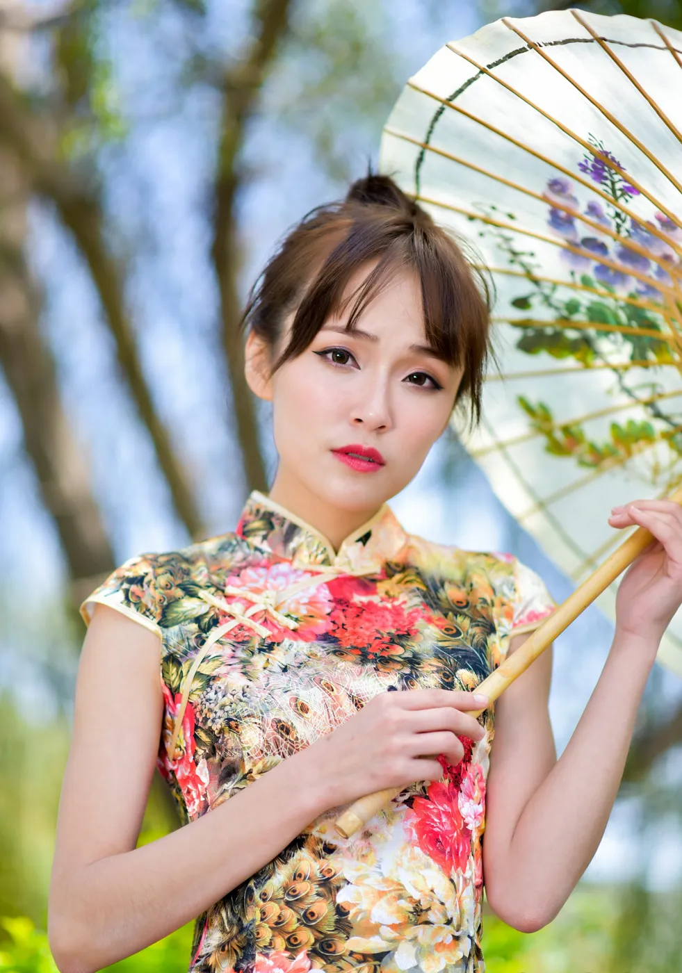 [爱美足] NO.189 繆婉瑜 碎花短旗袍高跟美腿 街拍#[68P]-9